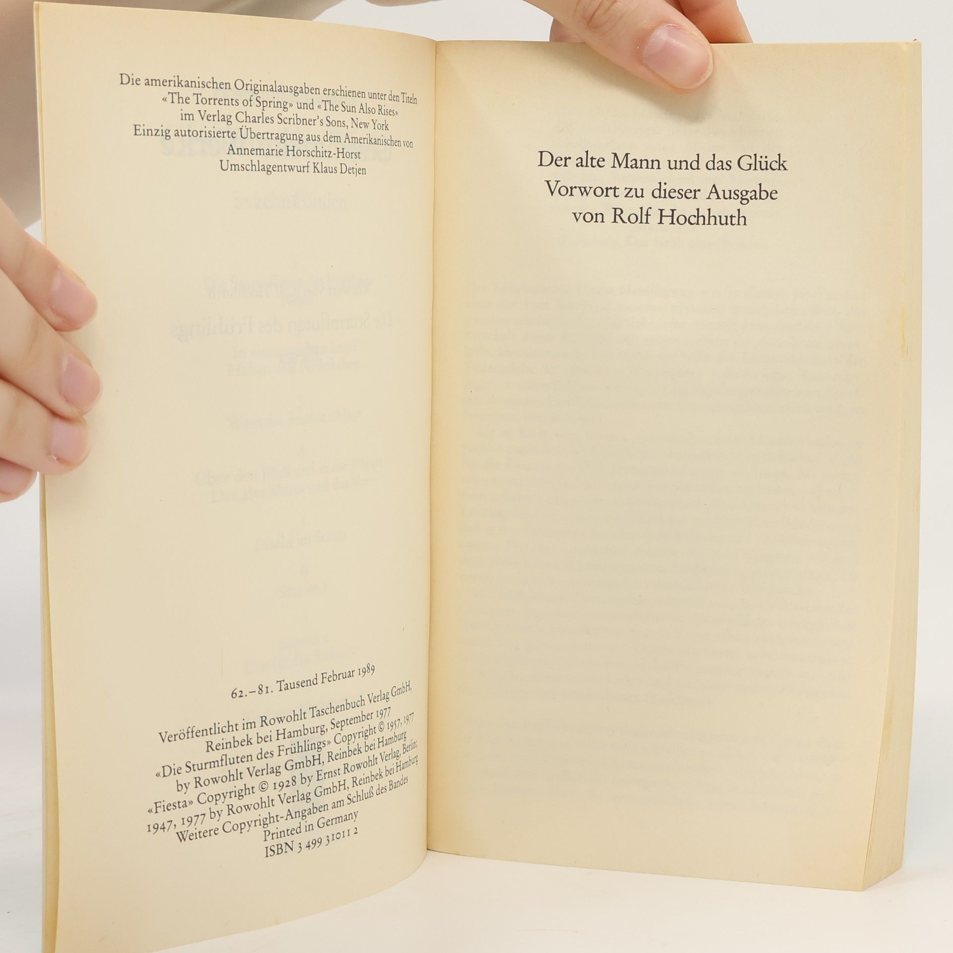 Ernest Hemingway Gesammelte Werke 1