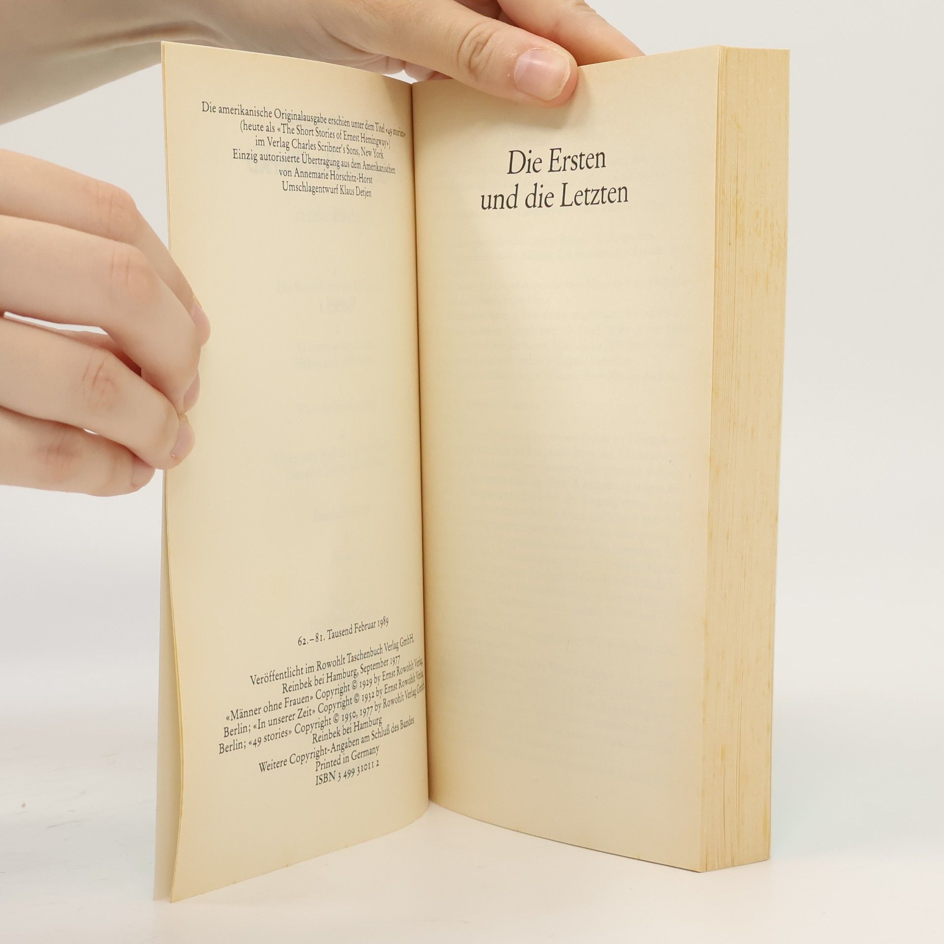 Ernest Hemingway Gesammelte Werke 6