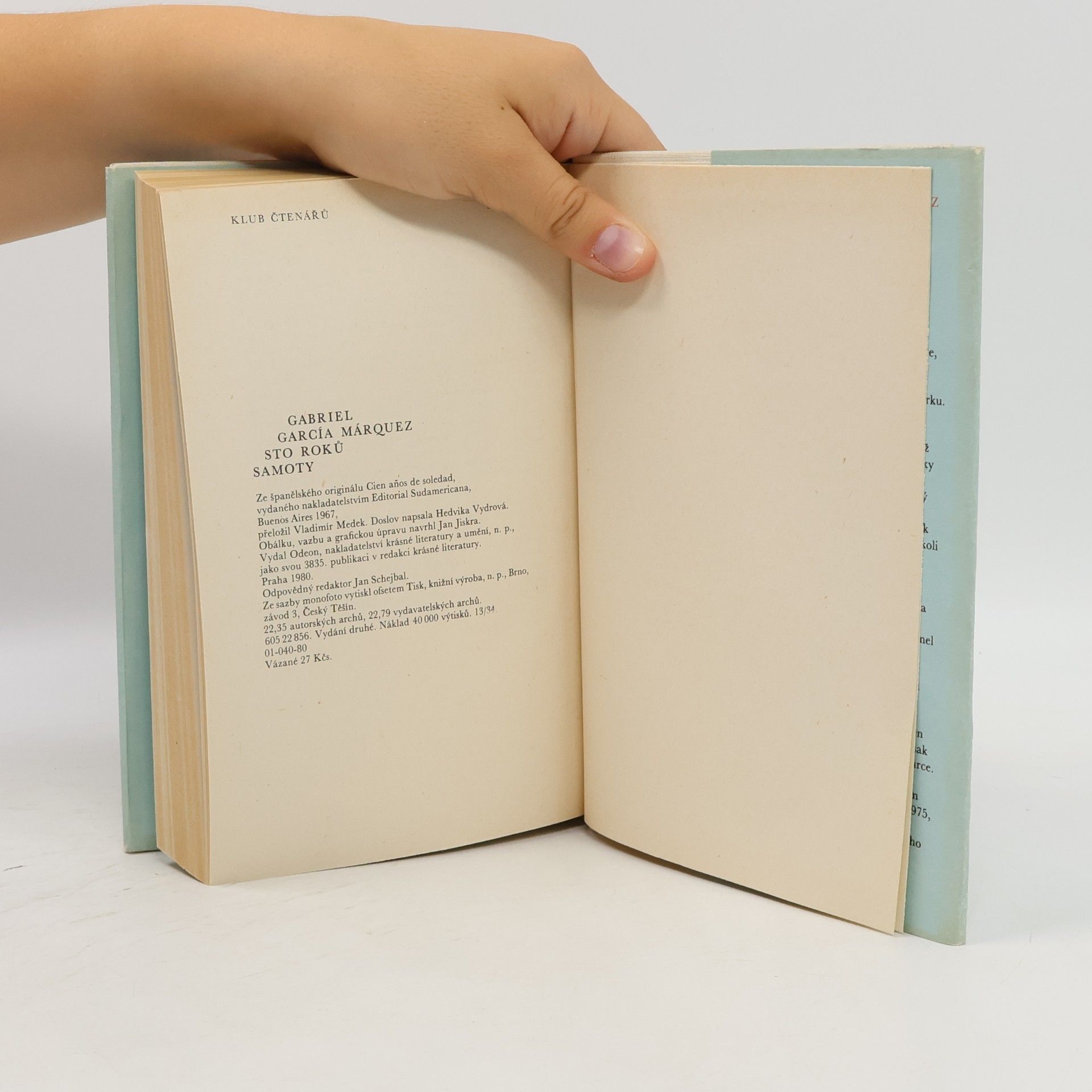 Gabriel García Márquez Sto roků samoty