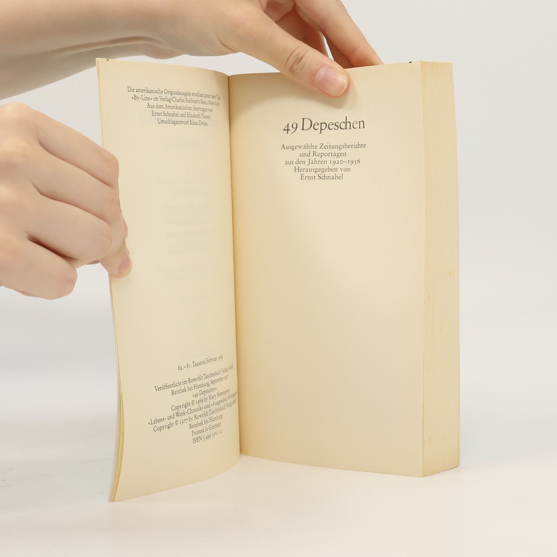 Ernest Hemingway Gesammelte Werke 10