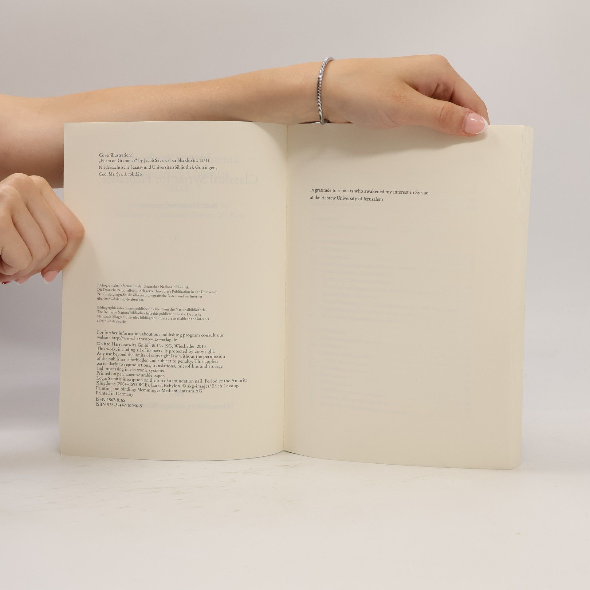 Takamitsu Muraoka Subsidia Et Instrumenta Linguarum Orientis - 6: Classical Syriac for Hebraists