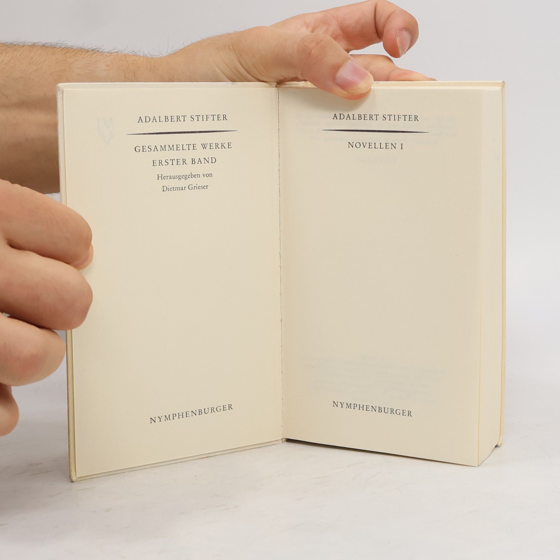 Adalbert Stifter Gesammelte Werke. Novellen I