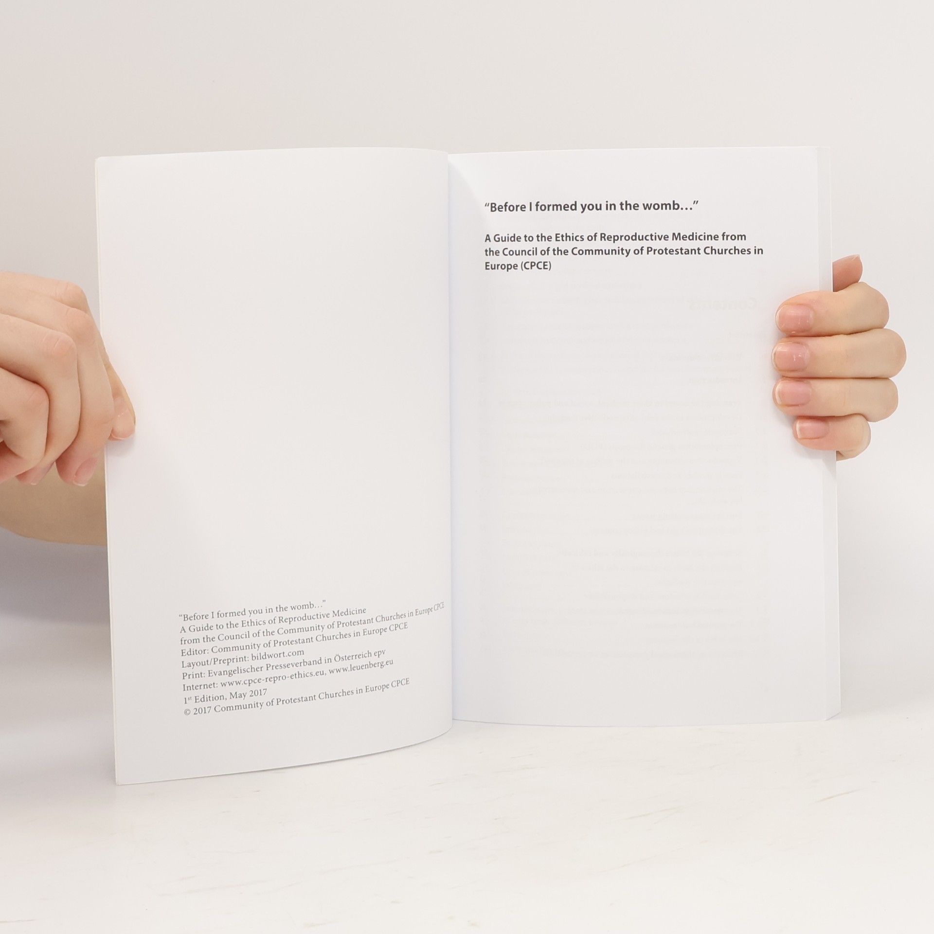 Autores varios „Before I formed you in the womb...“