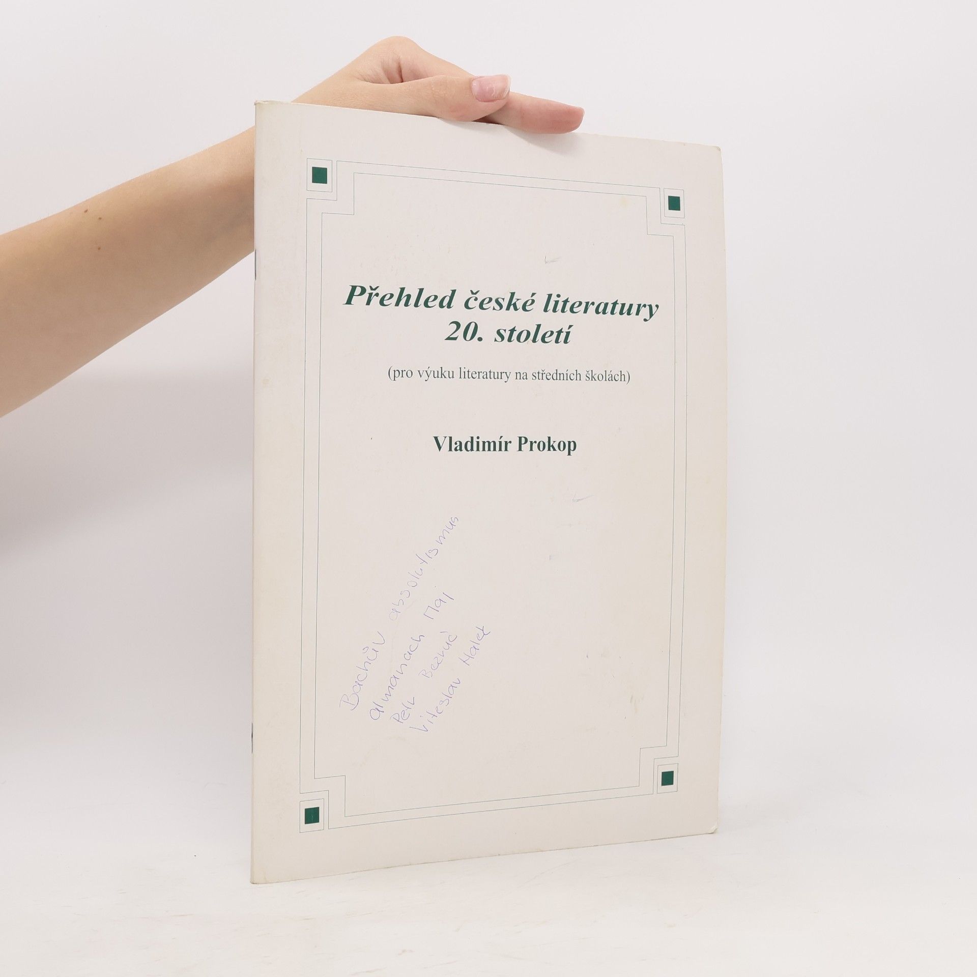 Vladimír Prokop Přehled české literatury 20. století