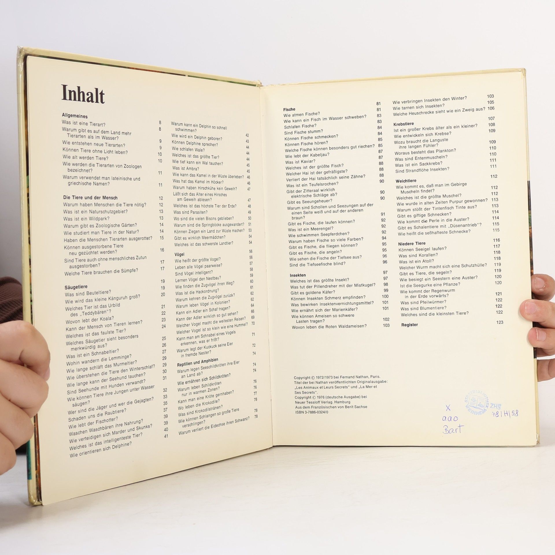 Georgette Barthelemy Das Antwortbuch der Zoologie