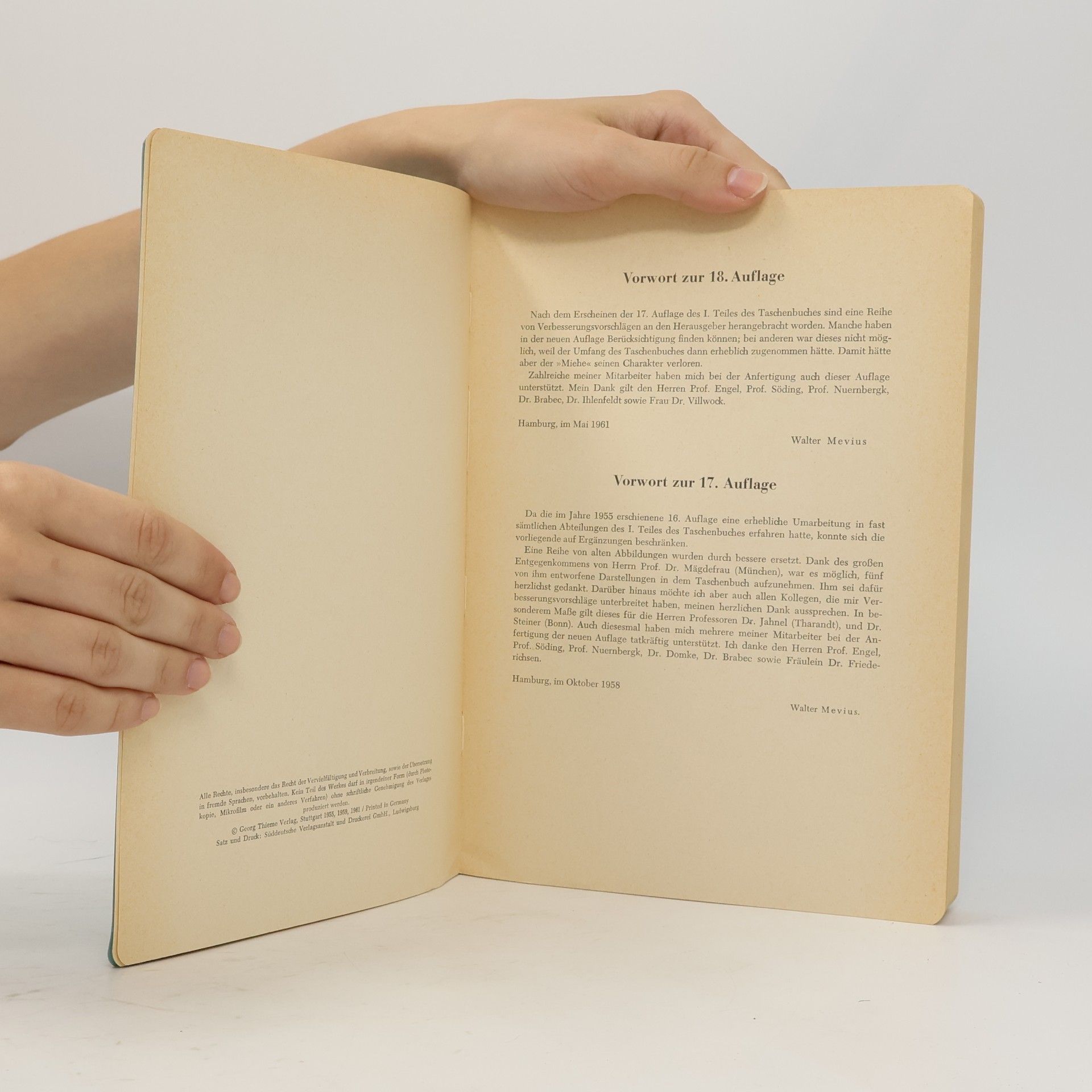 Walter Mevius Taschenbuch der Botanik 1. Teil