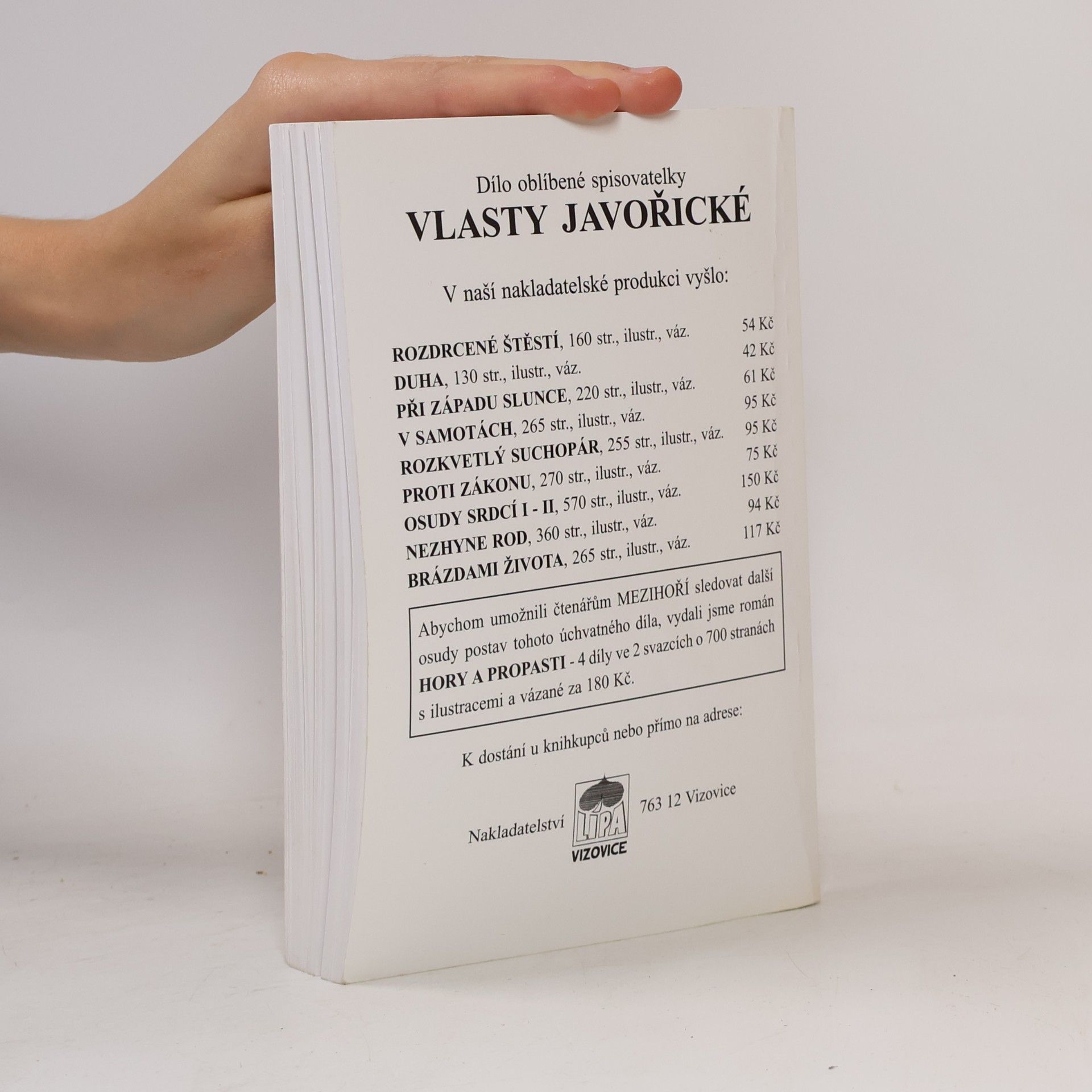 Vlasta Javořická Mezihoří 1. díl