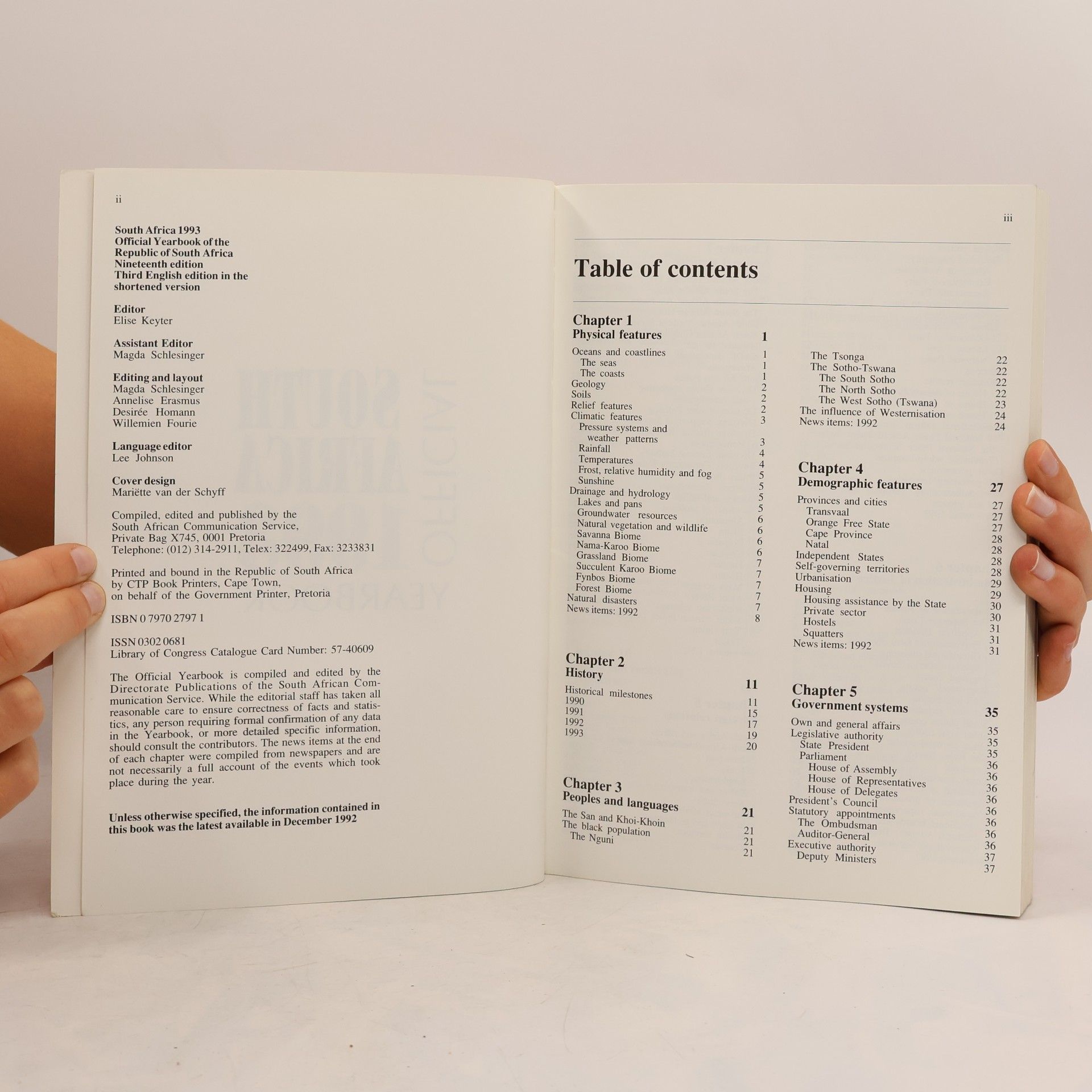 Afrique du Sud. Bureau for information South Africa 1993