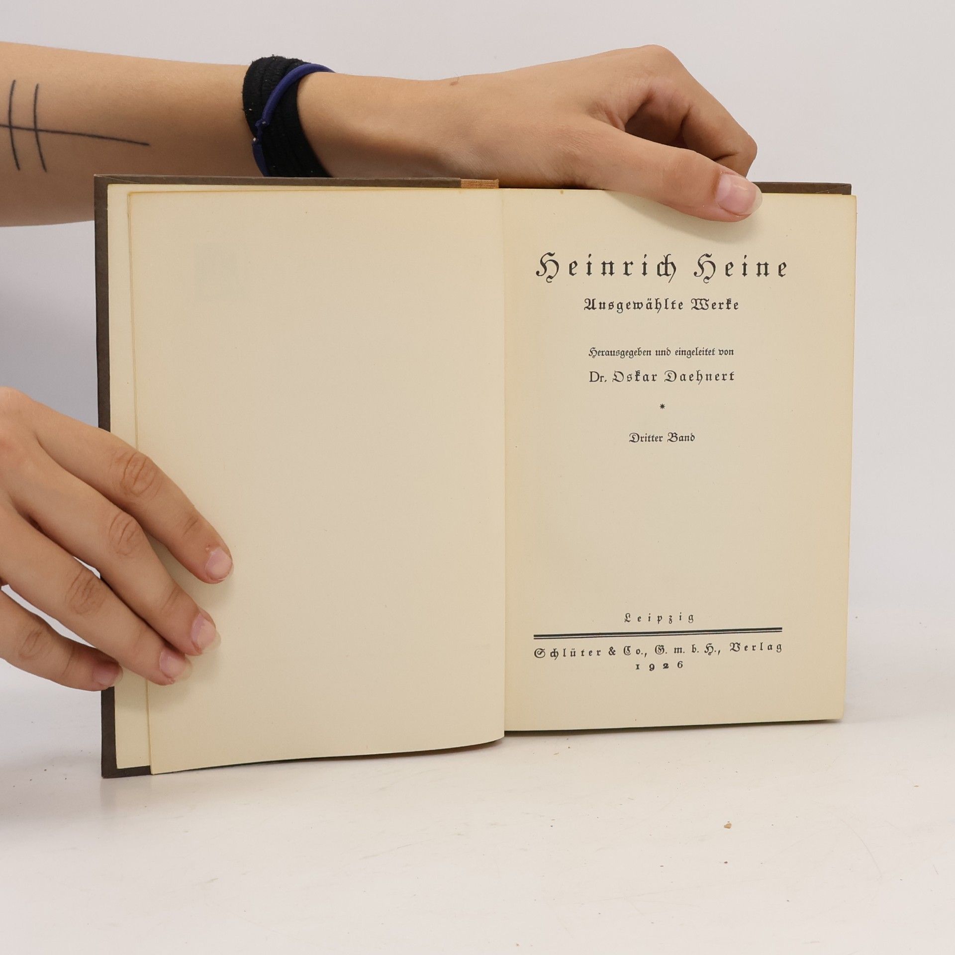 Heinrich Heine Ausgewählte Werke. Dritter Band