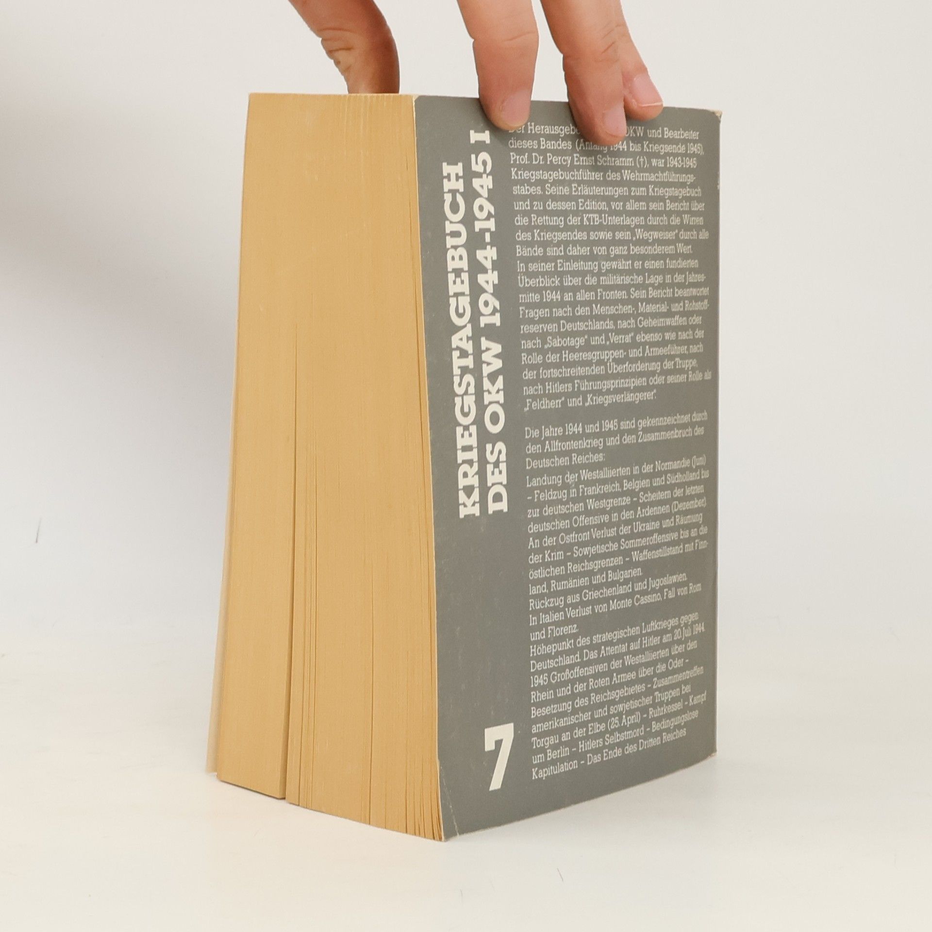 Percy Ernst Schramm Kriegstagebuch des Oberkommandos der Wehrmacht 1944-1945 (Wehrmachtführungsstab) 7. - Teilband I.