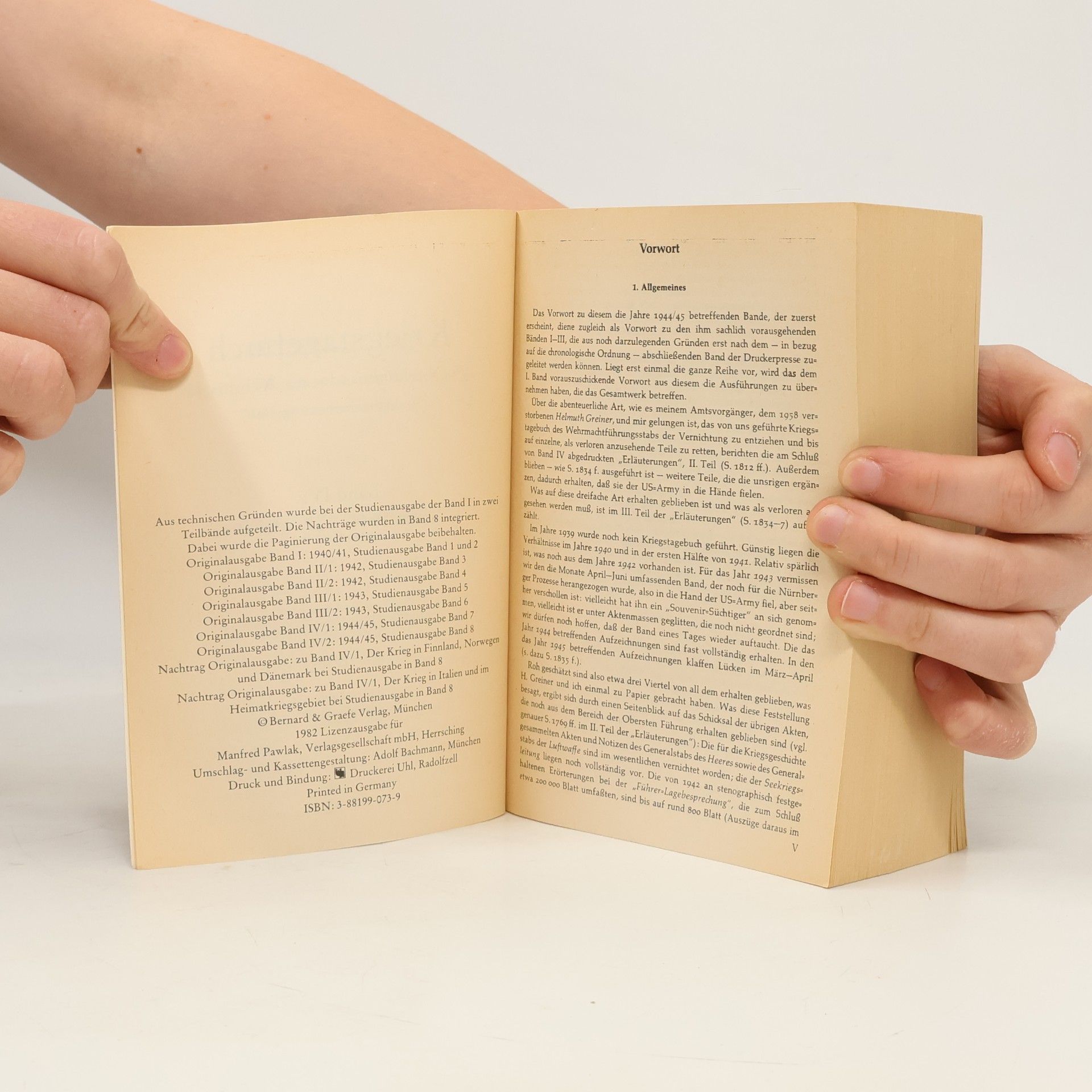 Percy Ernst Schramm Kriegstagebuch des Oberkommandos der Wehrmacht 1944-1945 (Wehrmachtführungsstab) 7. - Teilband I.