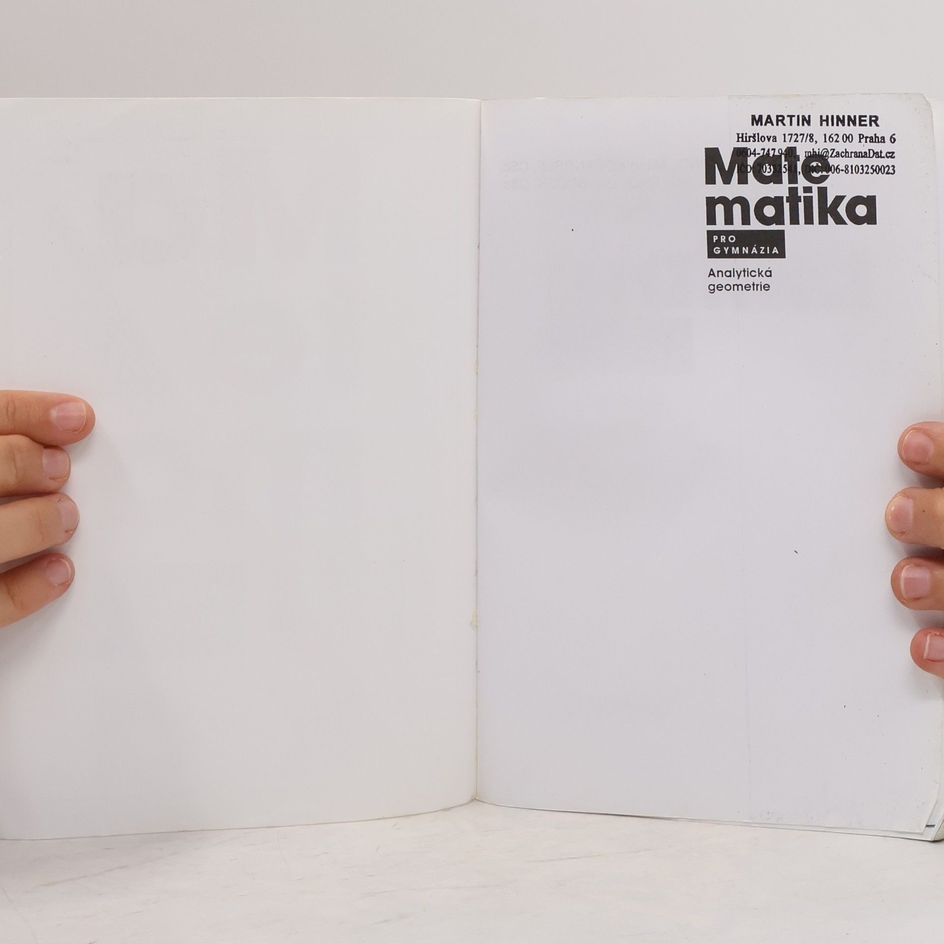 Leo Boček Matematika pro gymnázia. Analytická geometrie