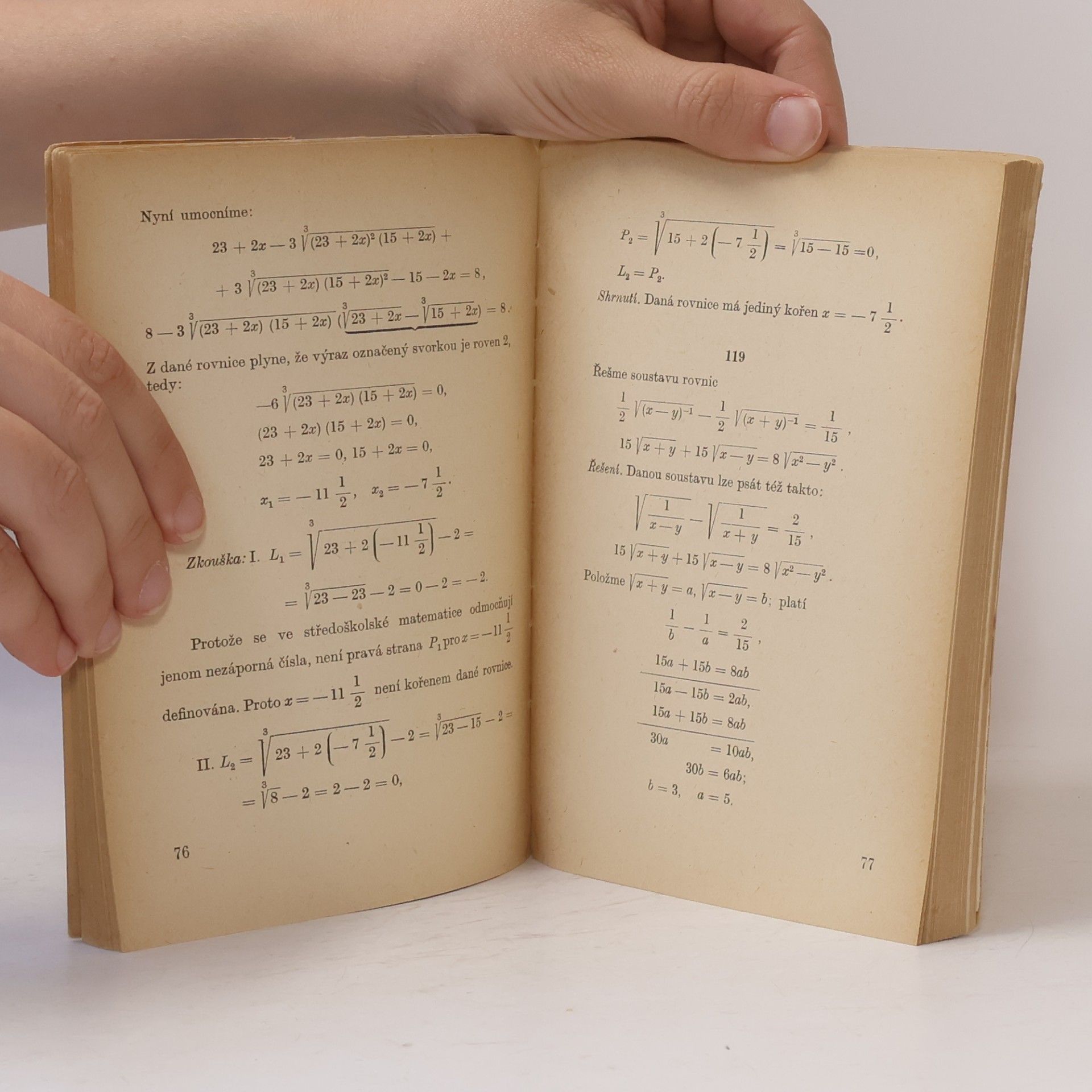 Otokar Maška Řešené úlohy z matematiky. Aritmetika a algebra
