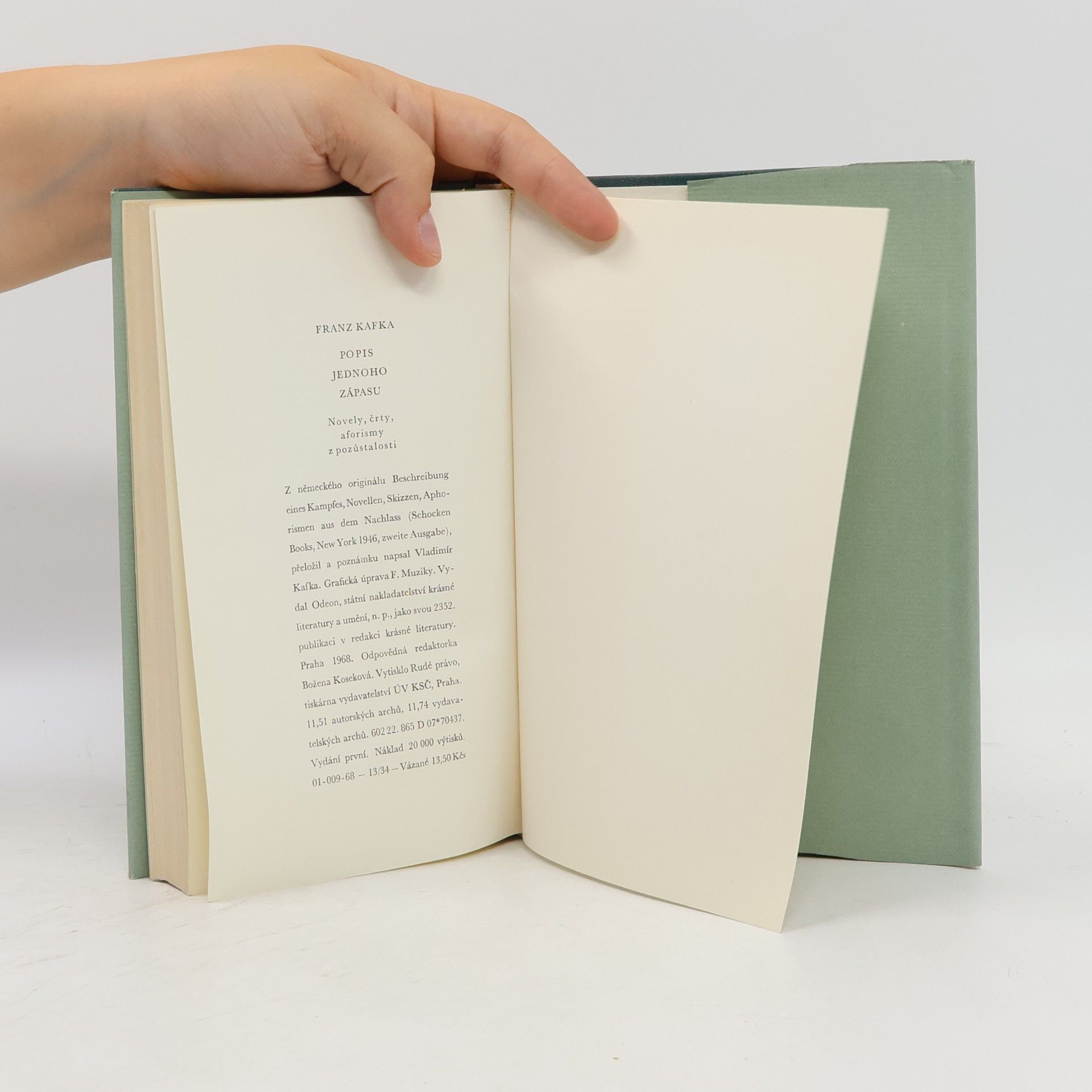 Franz Kafka Popis jednoho zápasu