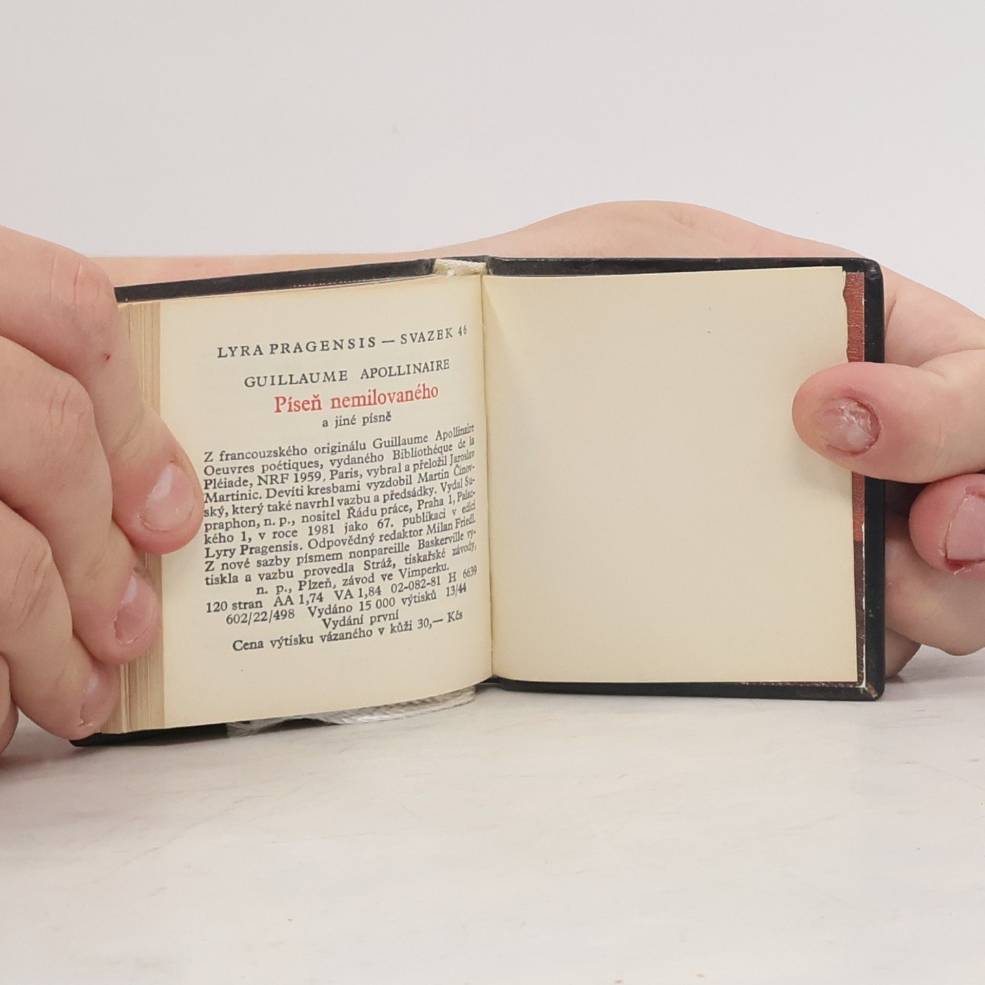 Guillaume Apollinaire Píseň nemilovaného a jiné písně