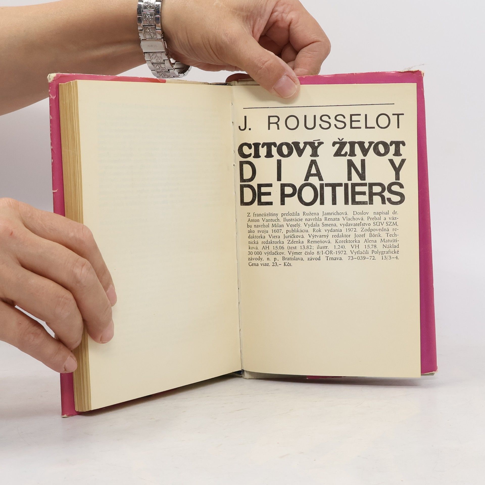 Rousselot Jean Citový život Diany de Poitiers