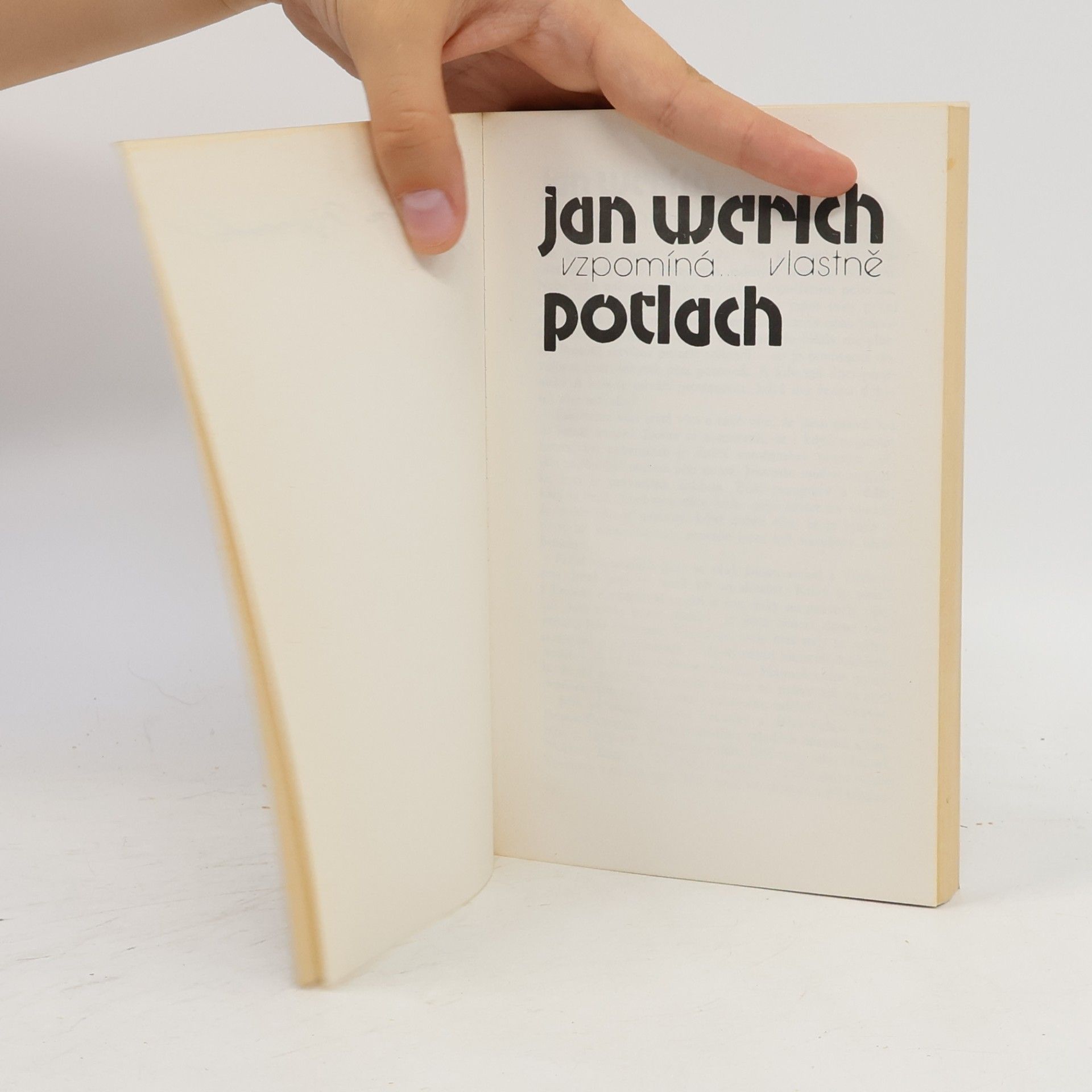 Jan Werich Jan Werich vzpomíná vlastně potlach
