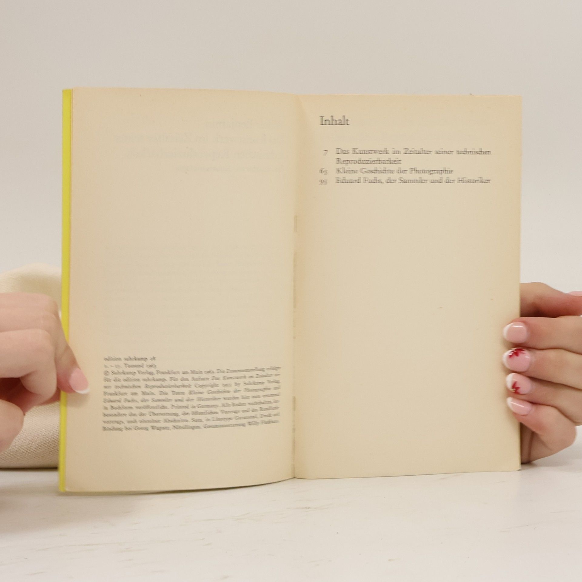 Walter Benjamin Das Kunstwerk im Zeitalter seiner technischen Reproduzierbarkeit