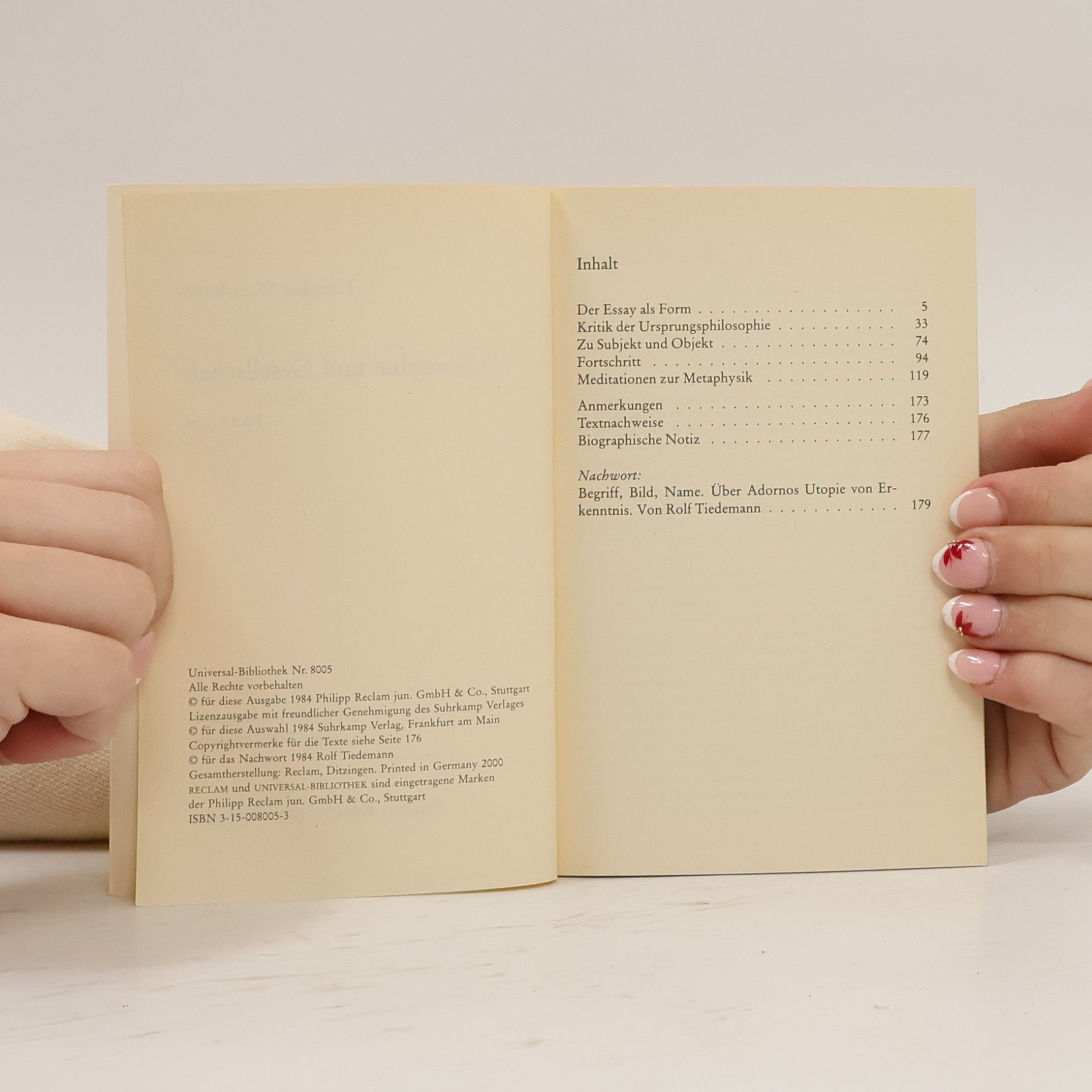 Theodor W. Adorno Philosophie und Gesellschaft