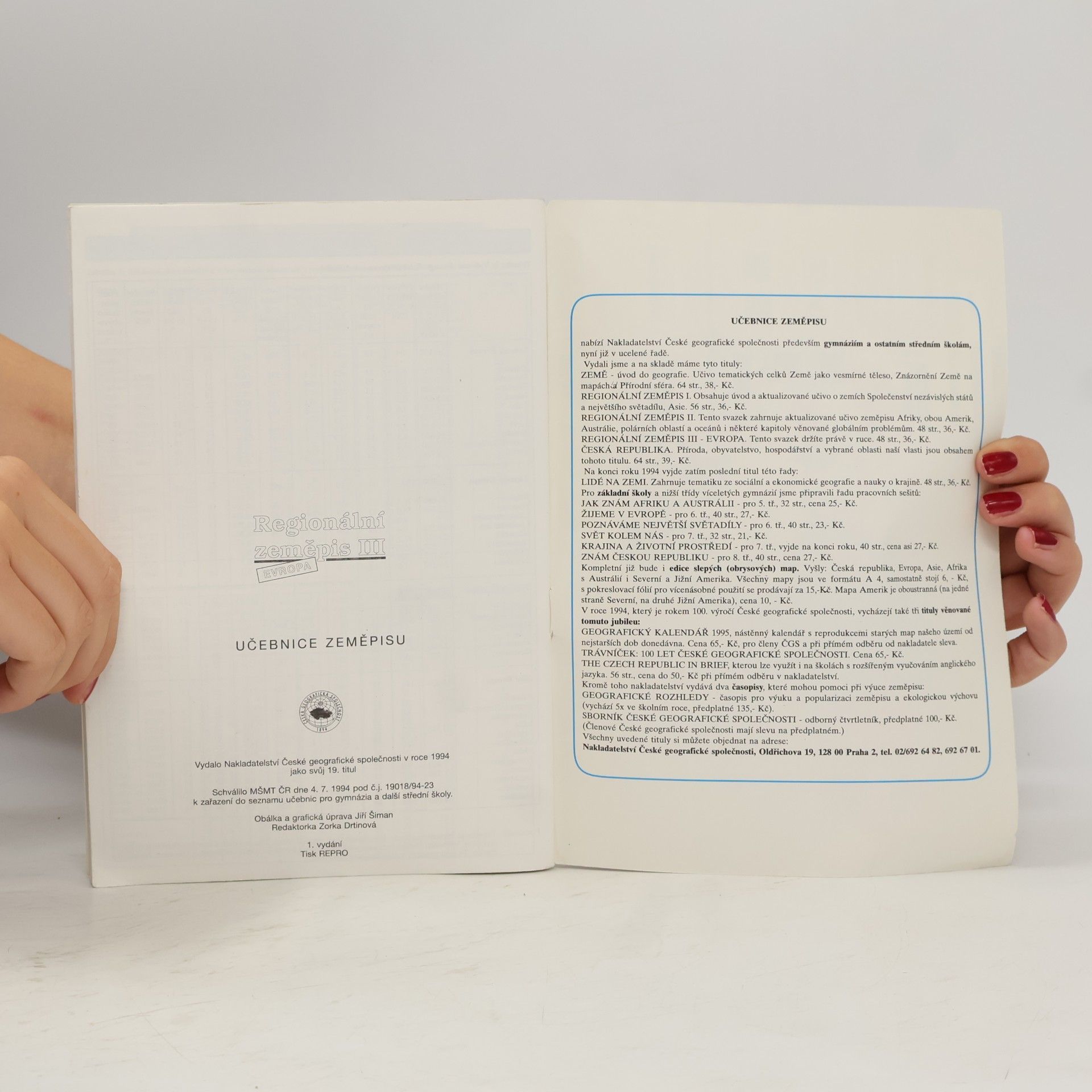 Various authors Regionální zeměpis III. Evropa. Učebnice zeměpisu