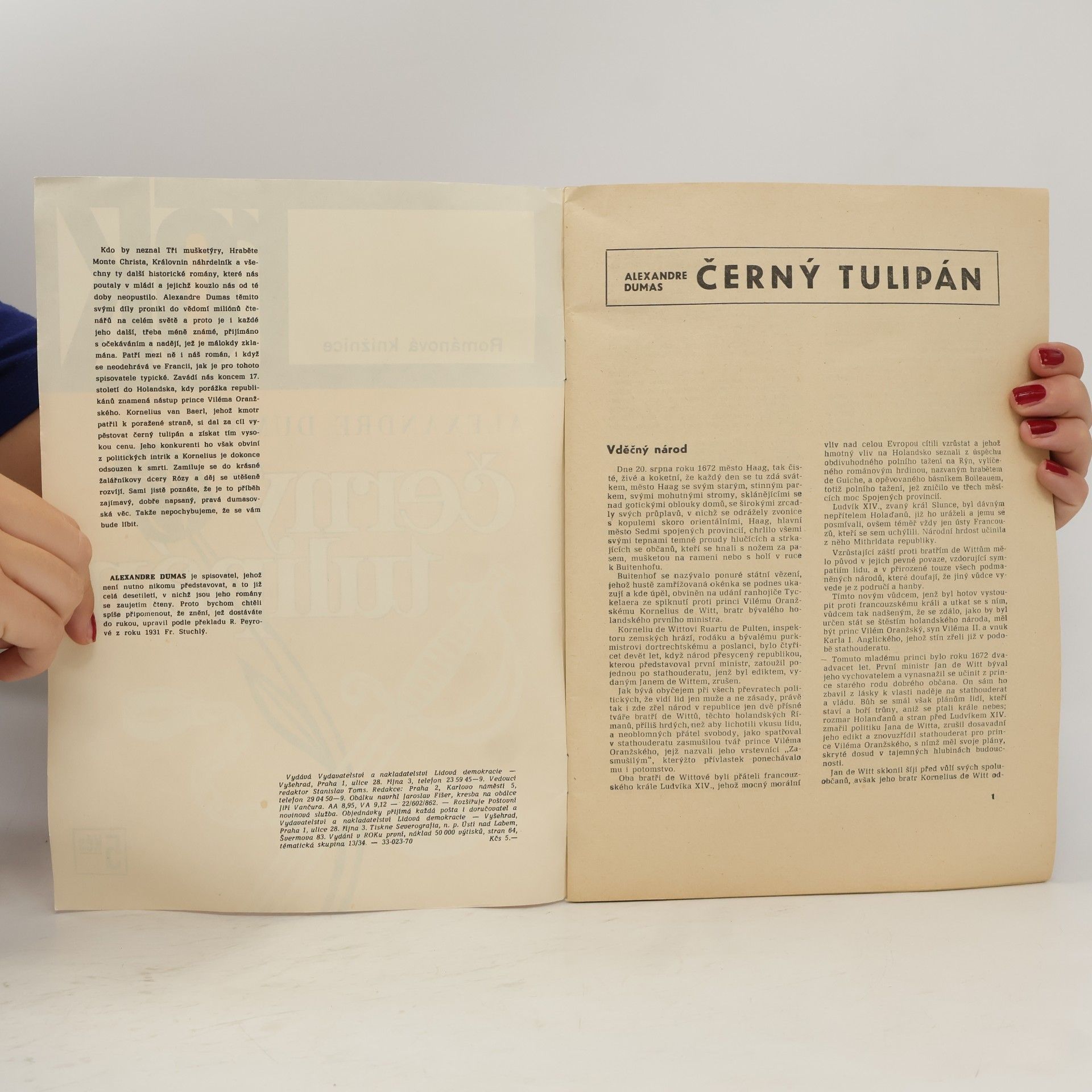 Alexandre Dumas Černý tulipán
