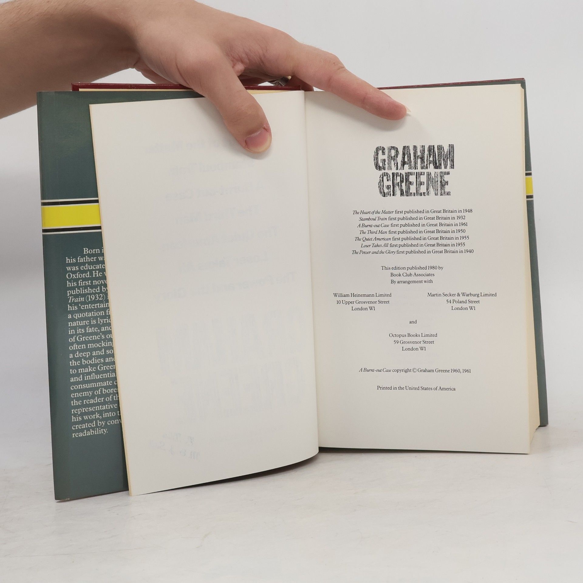 Graham Greene Graham Greene Omnibus. The Heart of the Matter. Stamboul Trail. A Burnt-Out Case. The Third Man. The Quiet American. Loser Takes All. The Power and the Glory