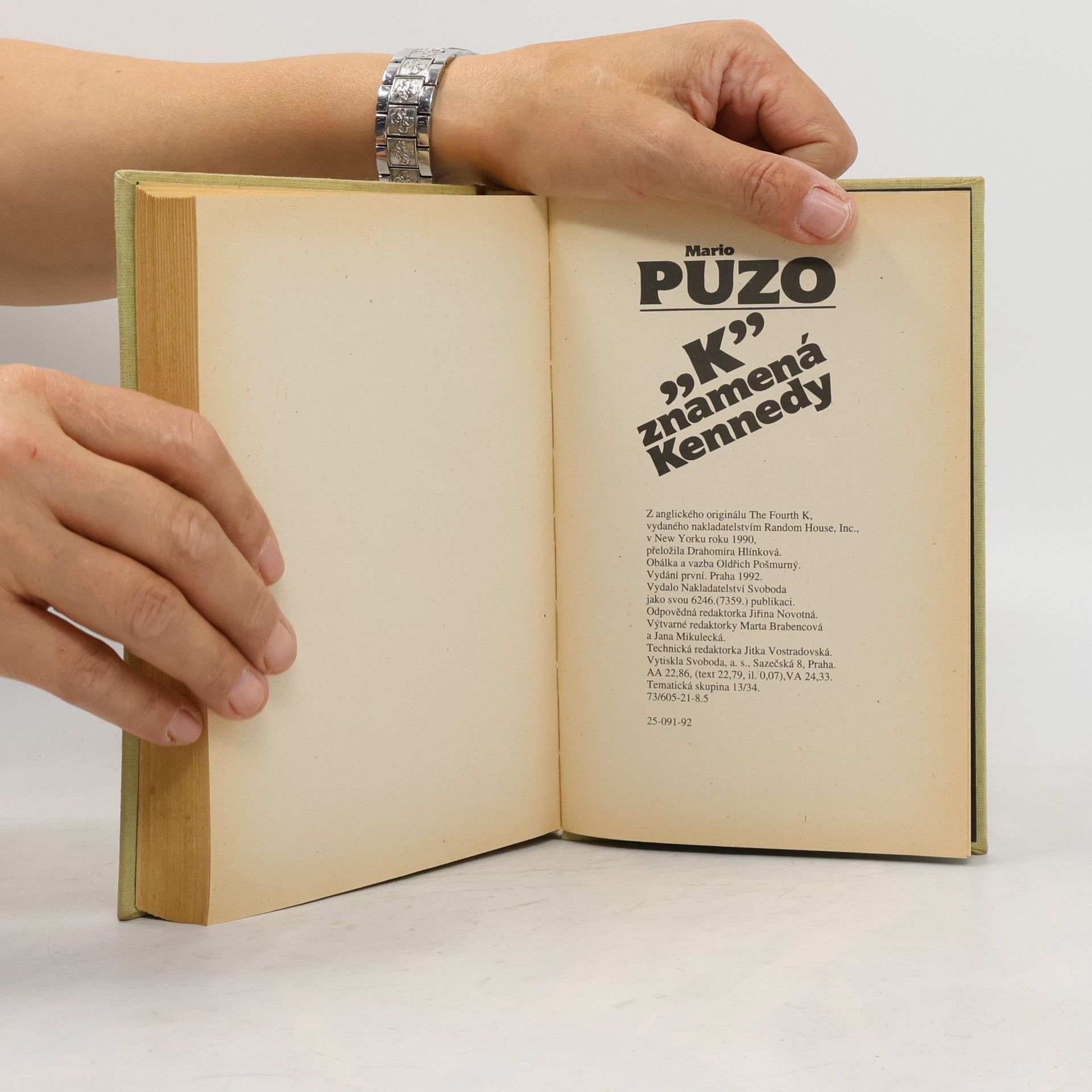 Mario Puzo „K" znamená Kennedy