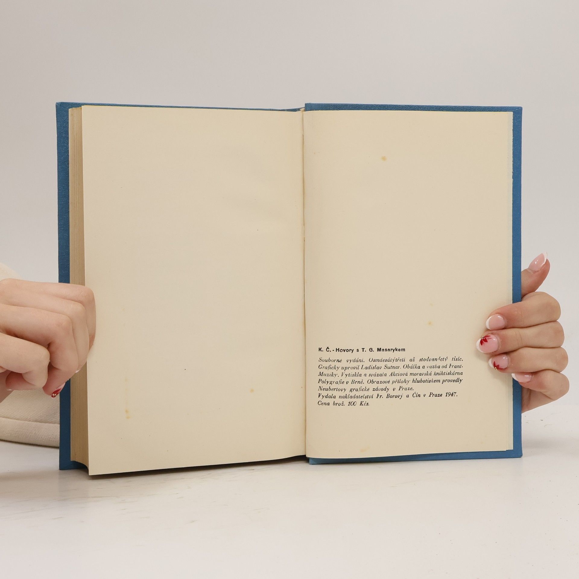 Karel Čapek Hovory s T. G. Masarykem