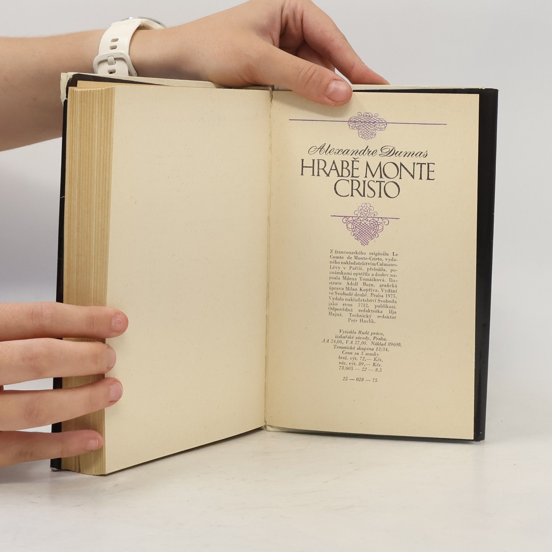 Alexandre Dumas Hrabě Monte Cristo. Kniha třetí. Díl 5/6 (třísvazkové vydání)