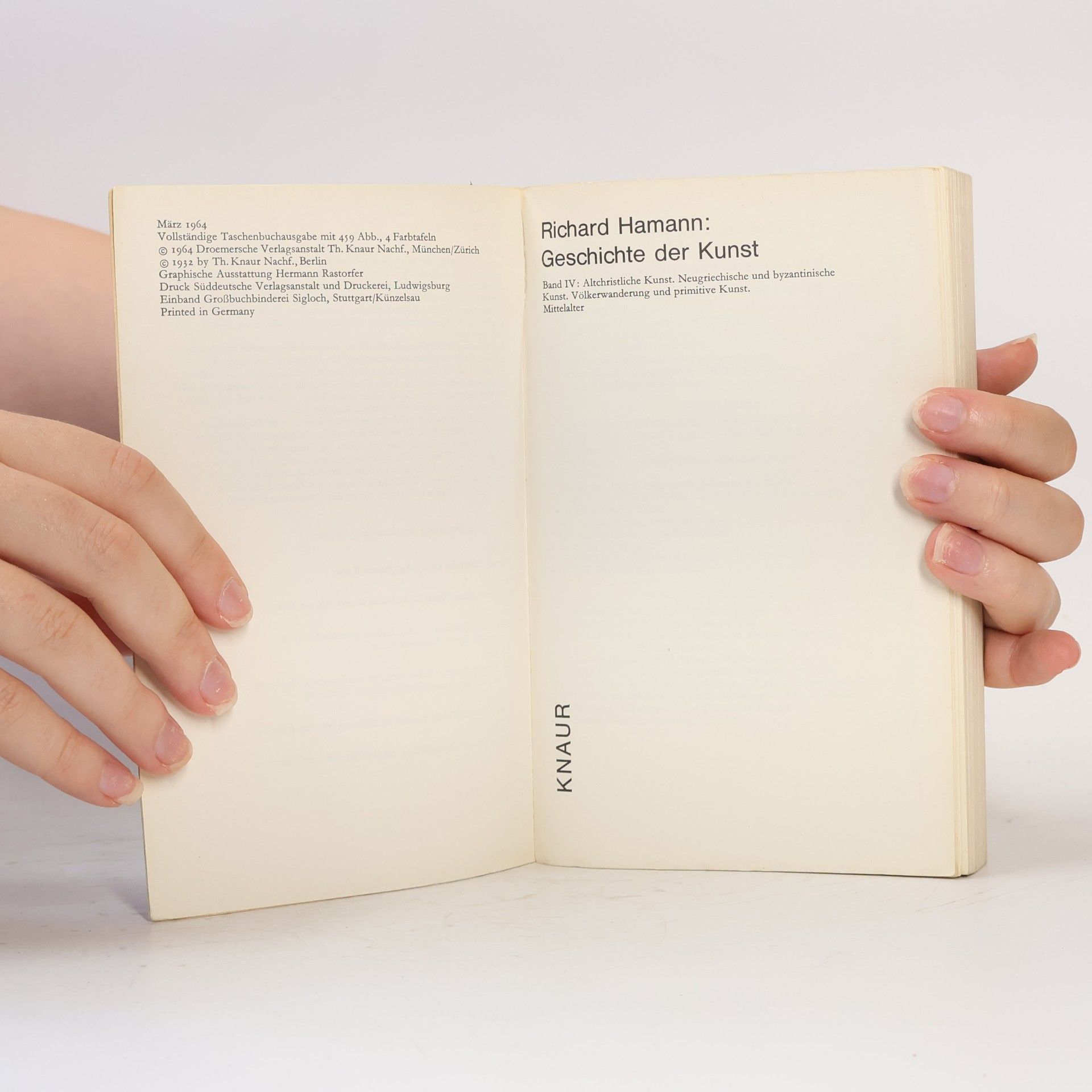 Richard Hamann Geschichte der Kunst. Band IV