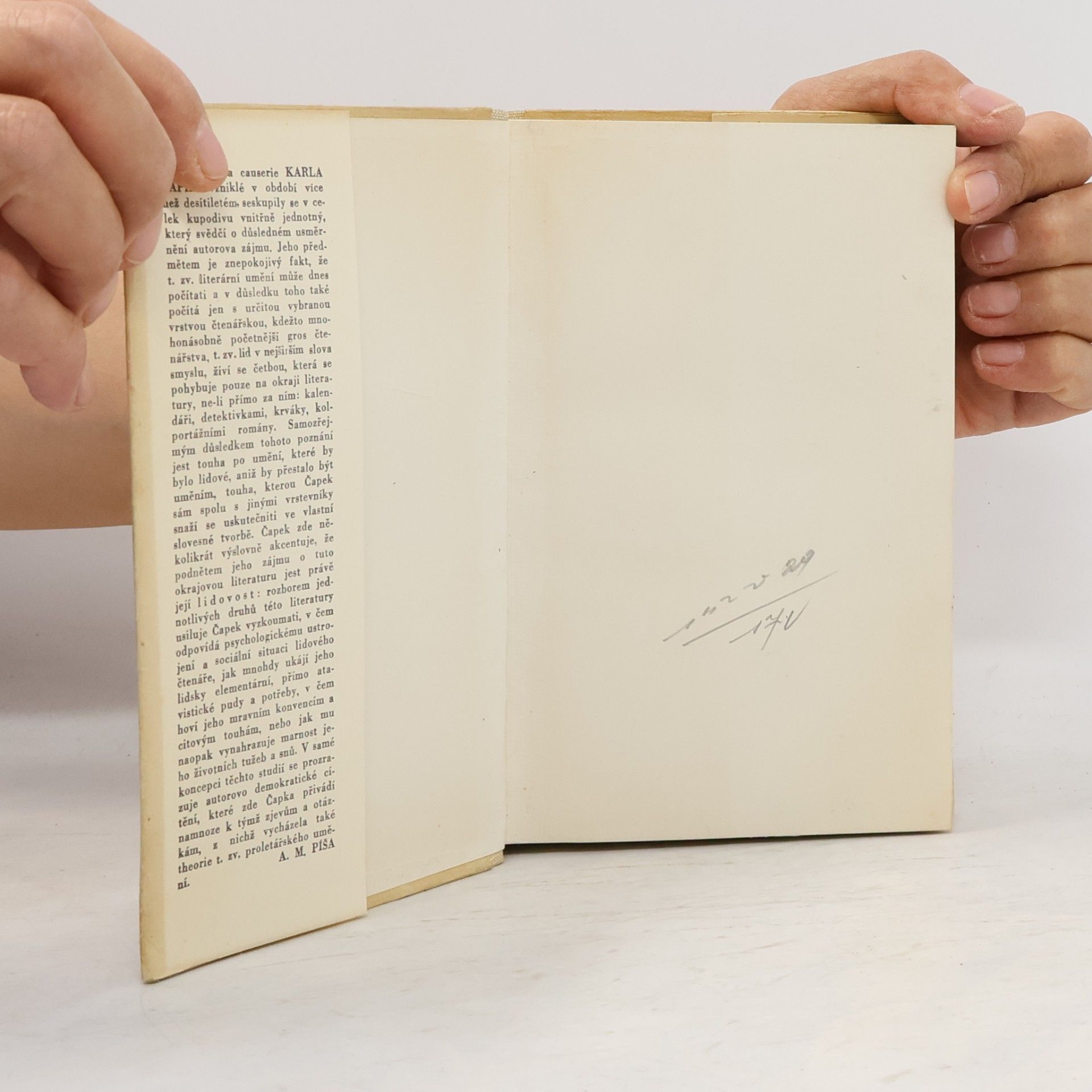 Karel Čapek Marsyas čili na okraj literatury 1919-1931