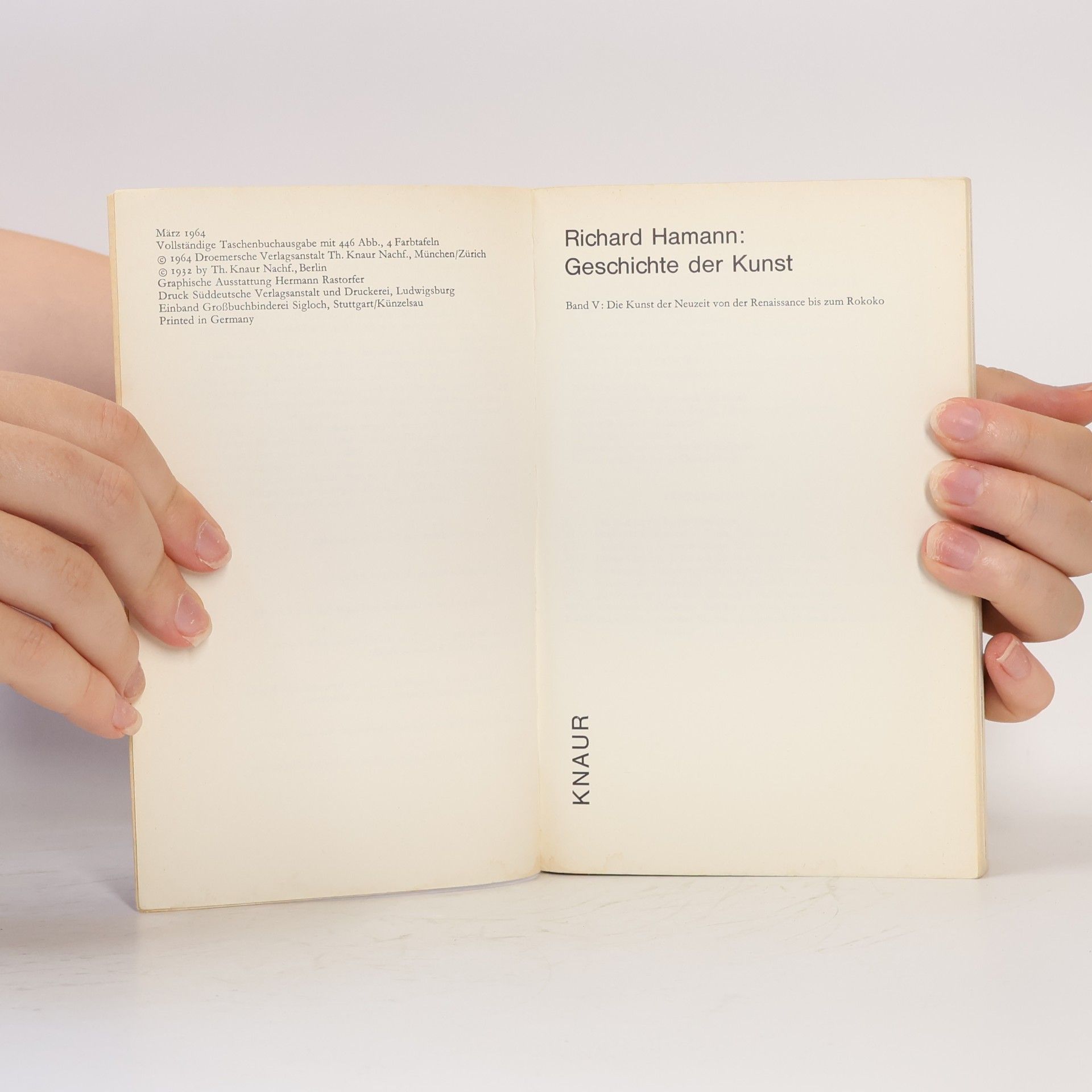 Richard Hamann Geschichte der Kunst V.