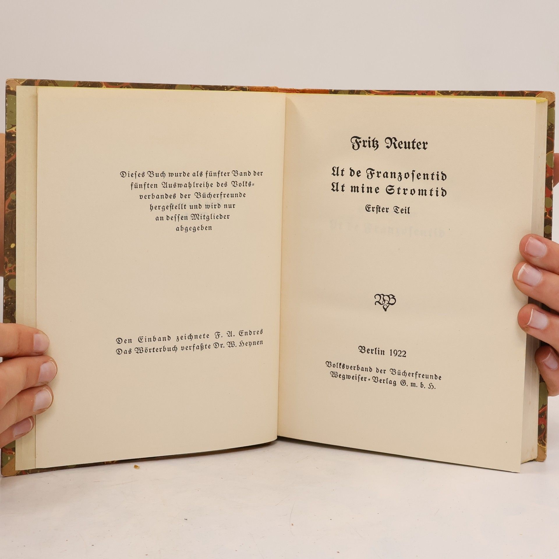 Fritz Reuter Ut de Franzosentid. Ut mine Stromtid 1