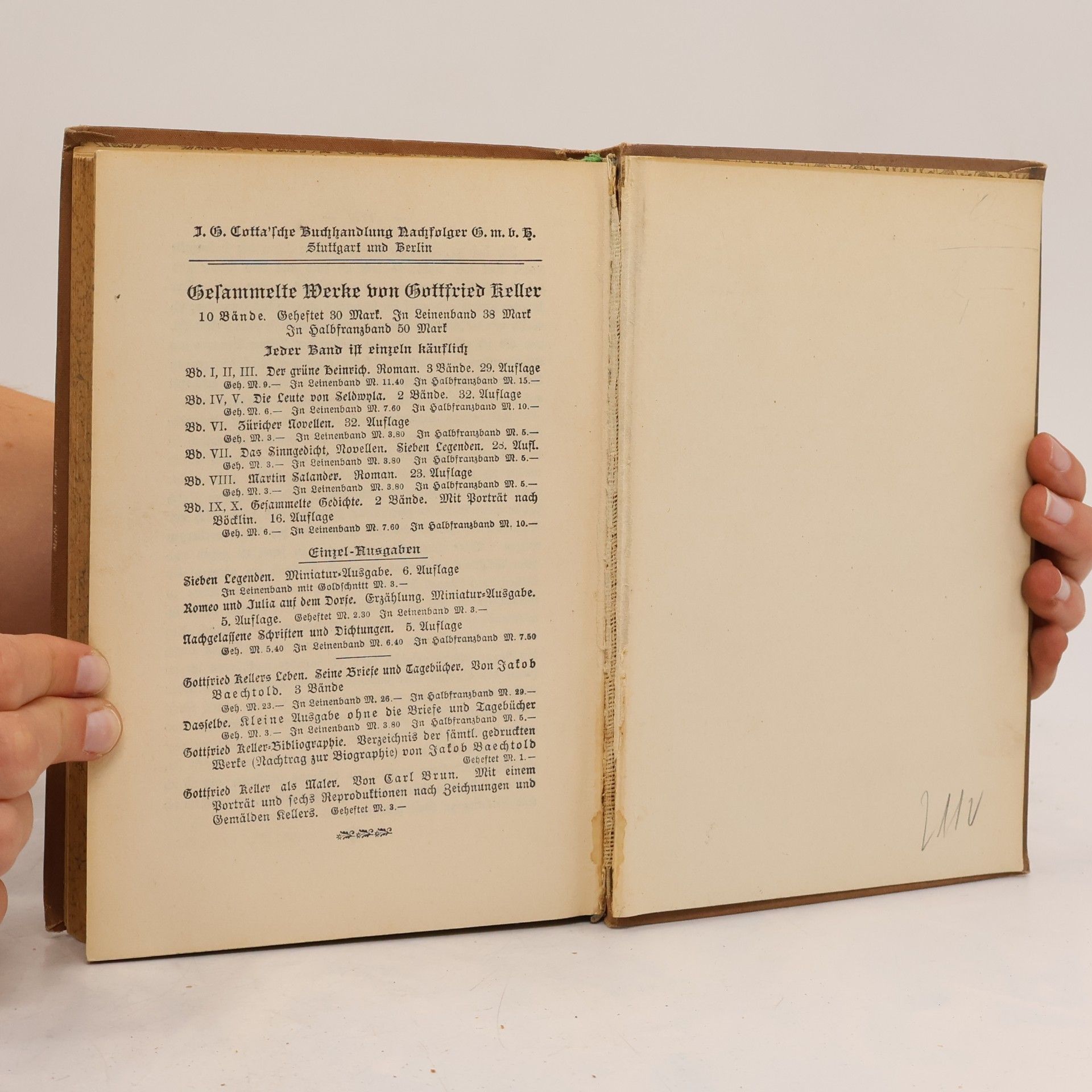 Gottfried Keller Der grüne Heinrich