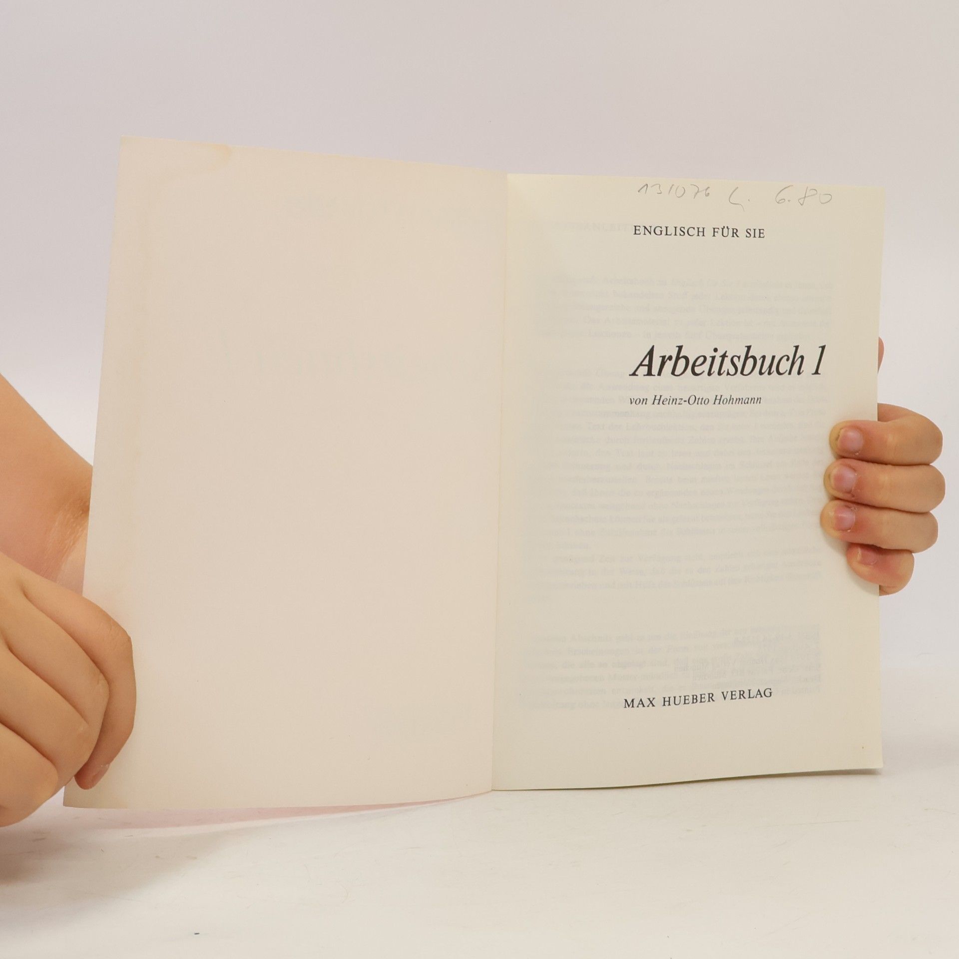 Heinz-Otto Hohmann Englisch für Sie: Arbeitsbuch I