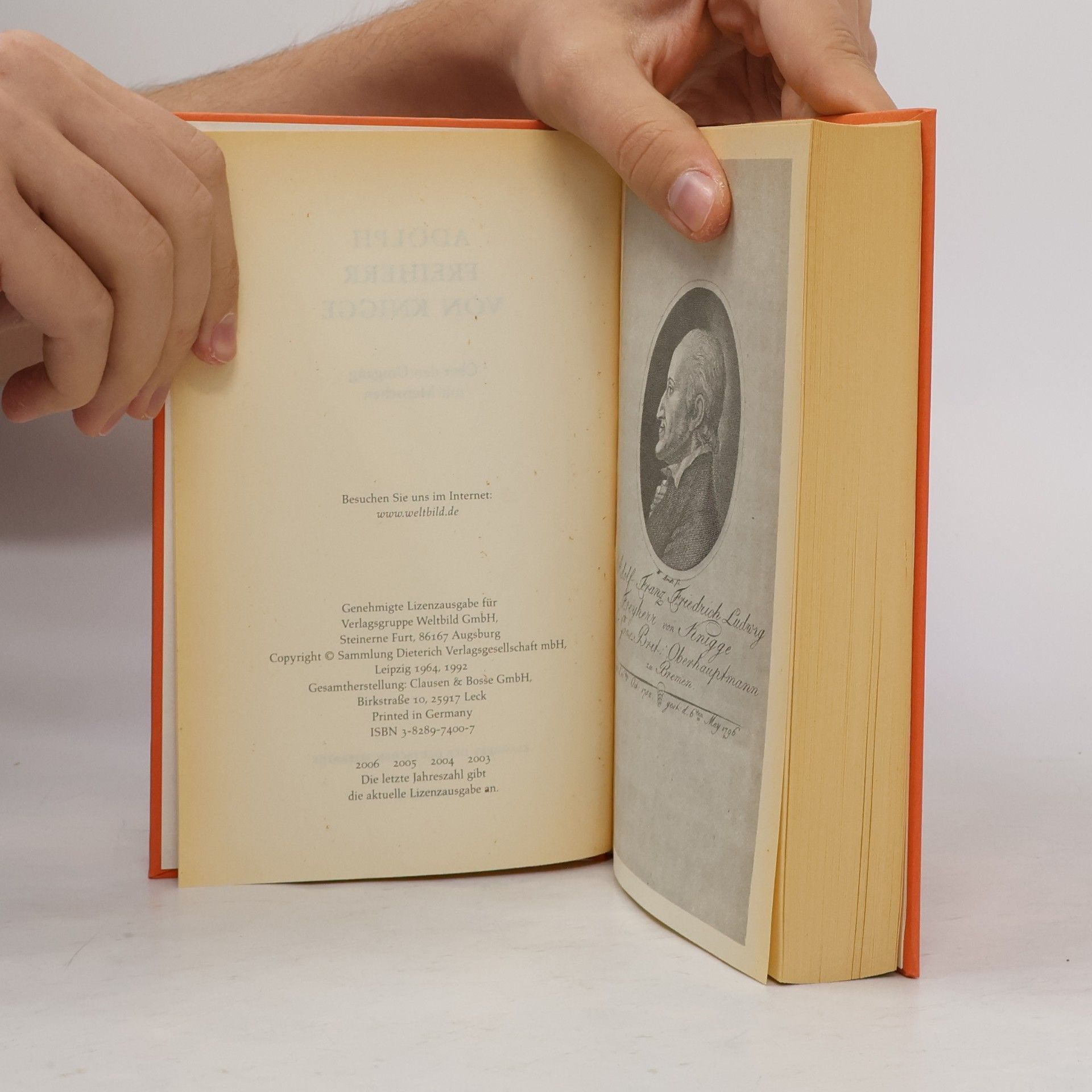 Adolph Freiherr Knigge Knigge. Klasiker der deutschen Literatur
