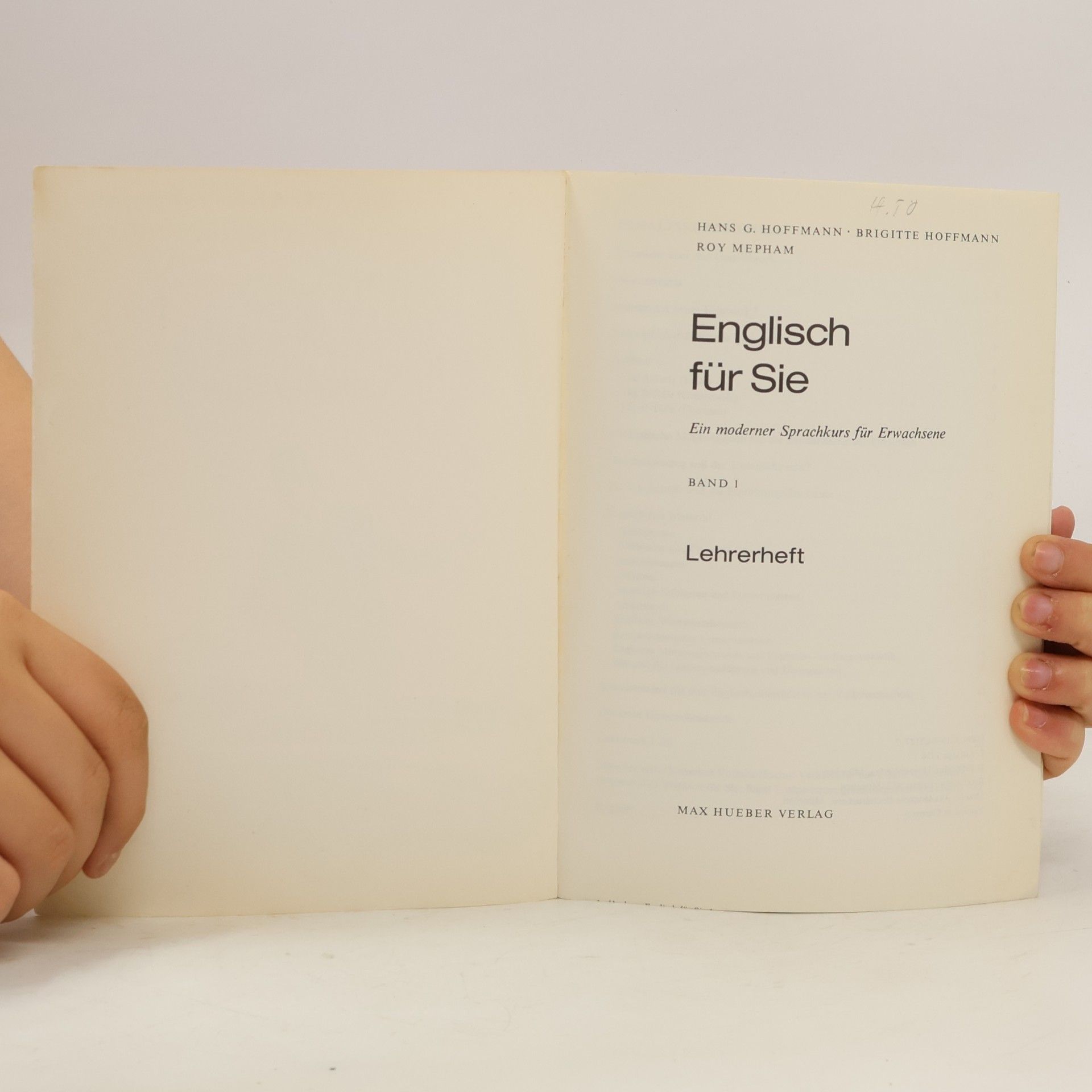 Marion Hoffmann-Weiß Englisch für Sie 1. Lehrerheft