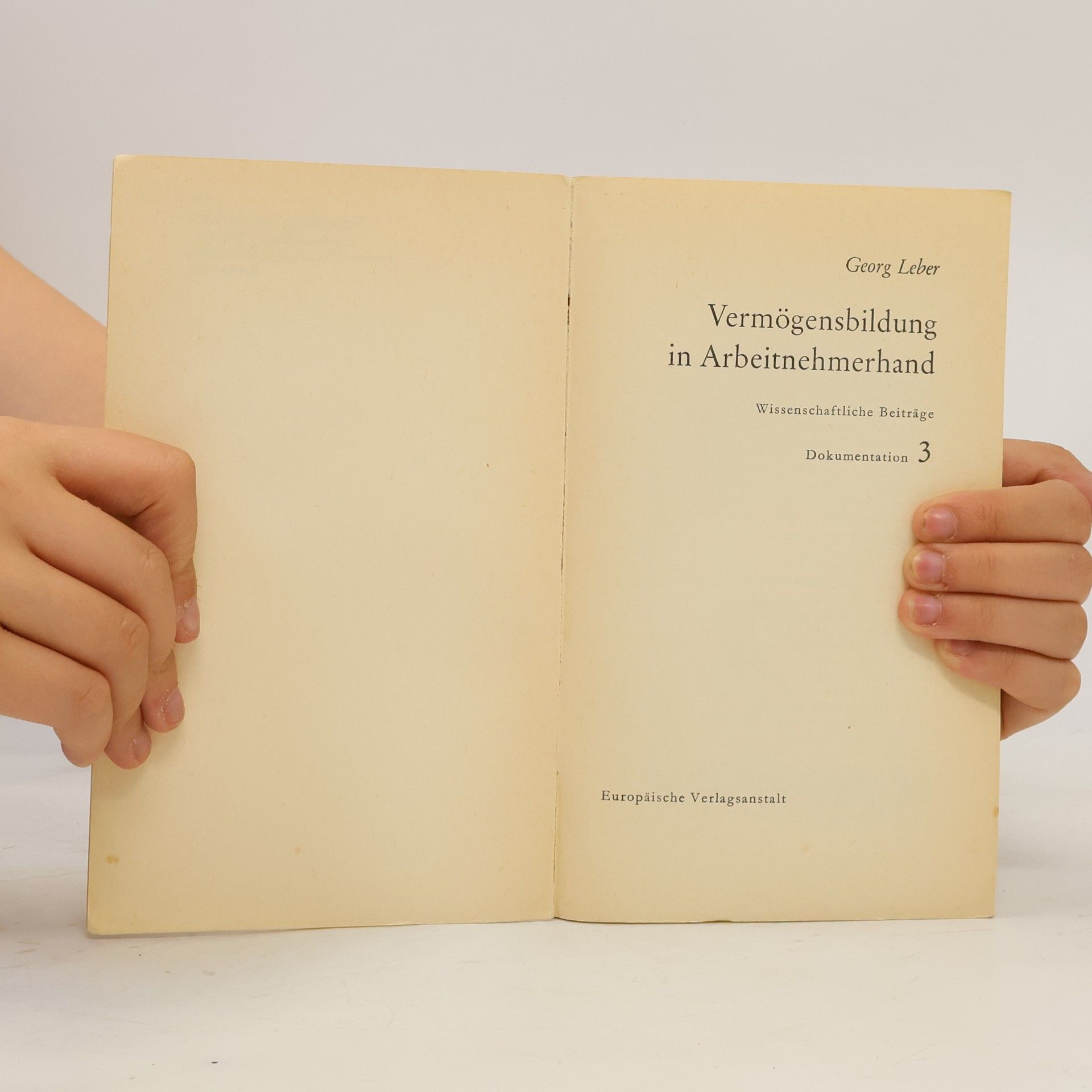 Georg Leber Vermögensbildung in Arbeitnehmerhand 3