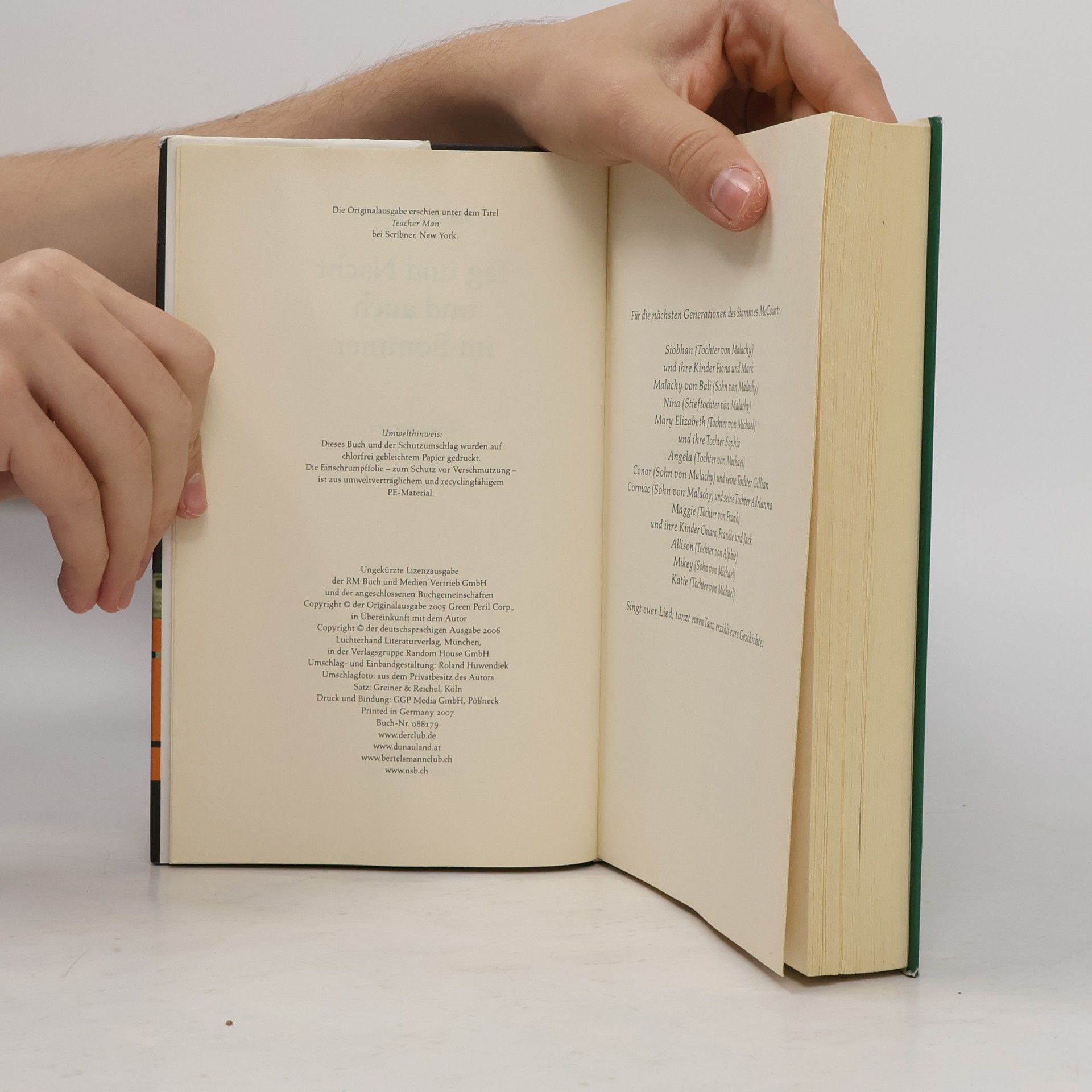 Frank McCourt Tag und Nacht und auch im Sommer