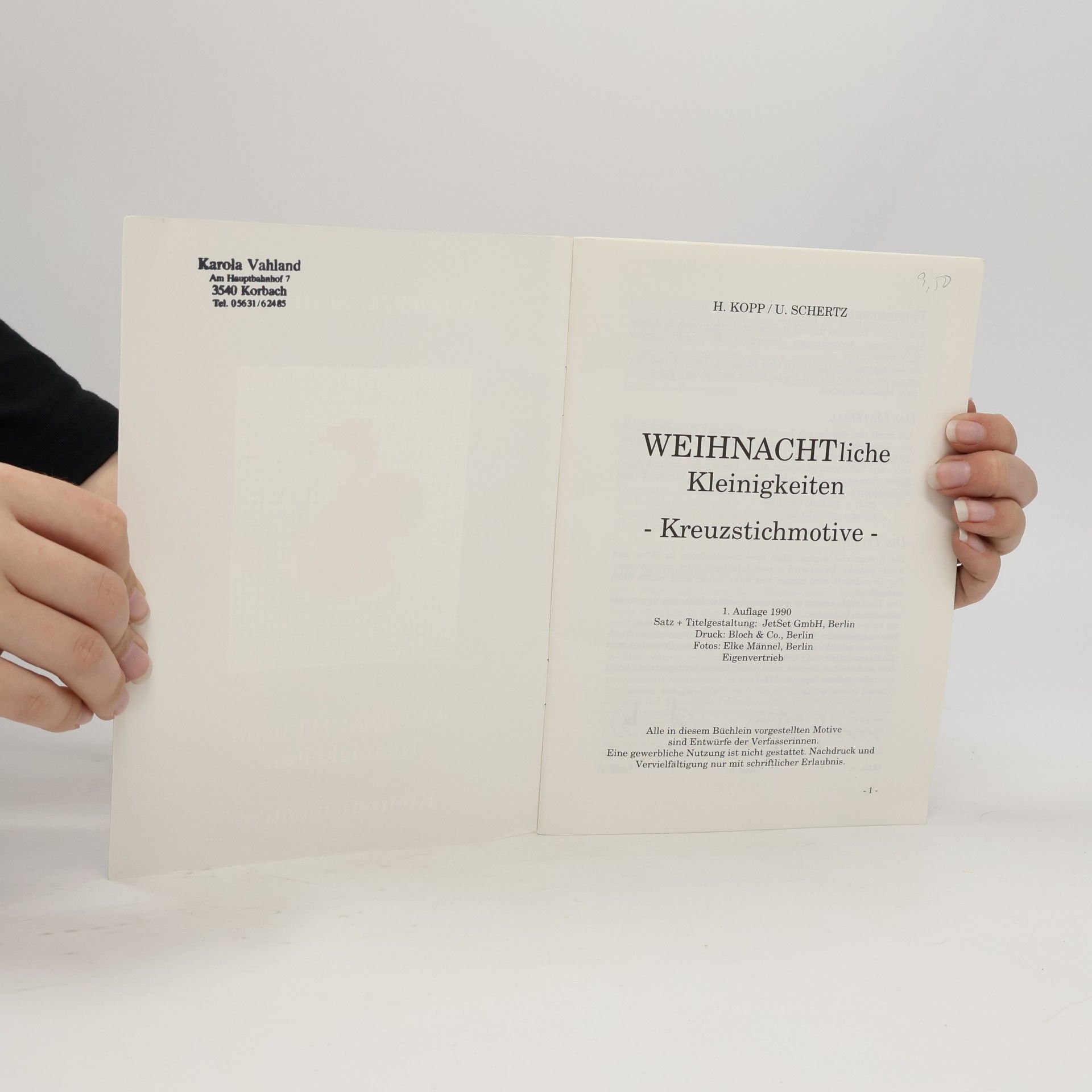 H. Kopp Weihnachtliche Kleinigkeiten. Kreuzstichmotive