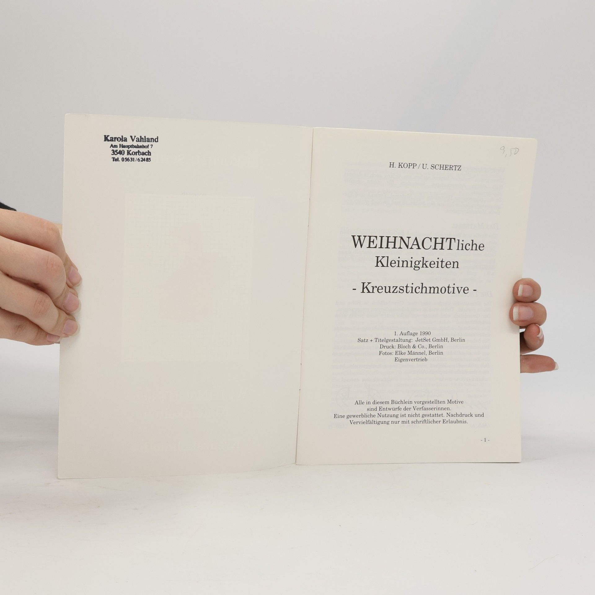 H. Kopp Weihnachtliche Kleinigkeiten. Kreuzstichmotive