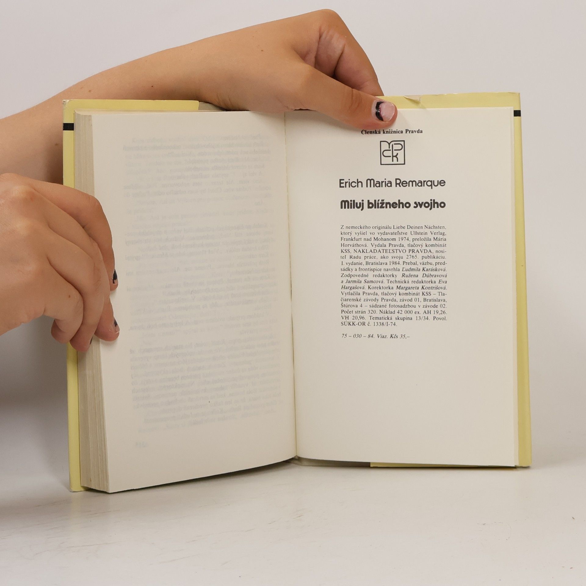 Erich Maria Remarque Miluj blížneho svojho