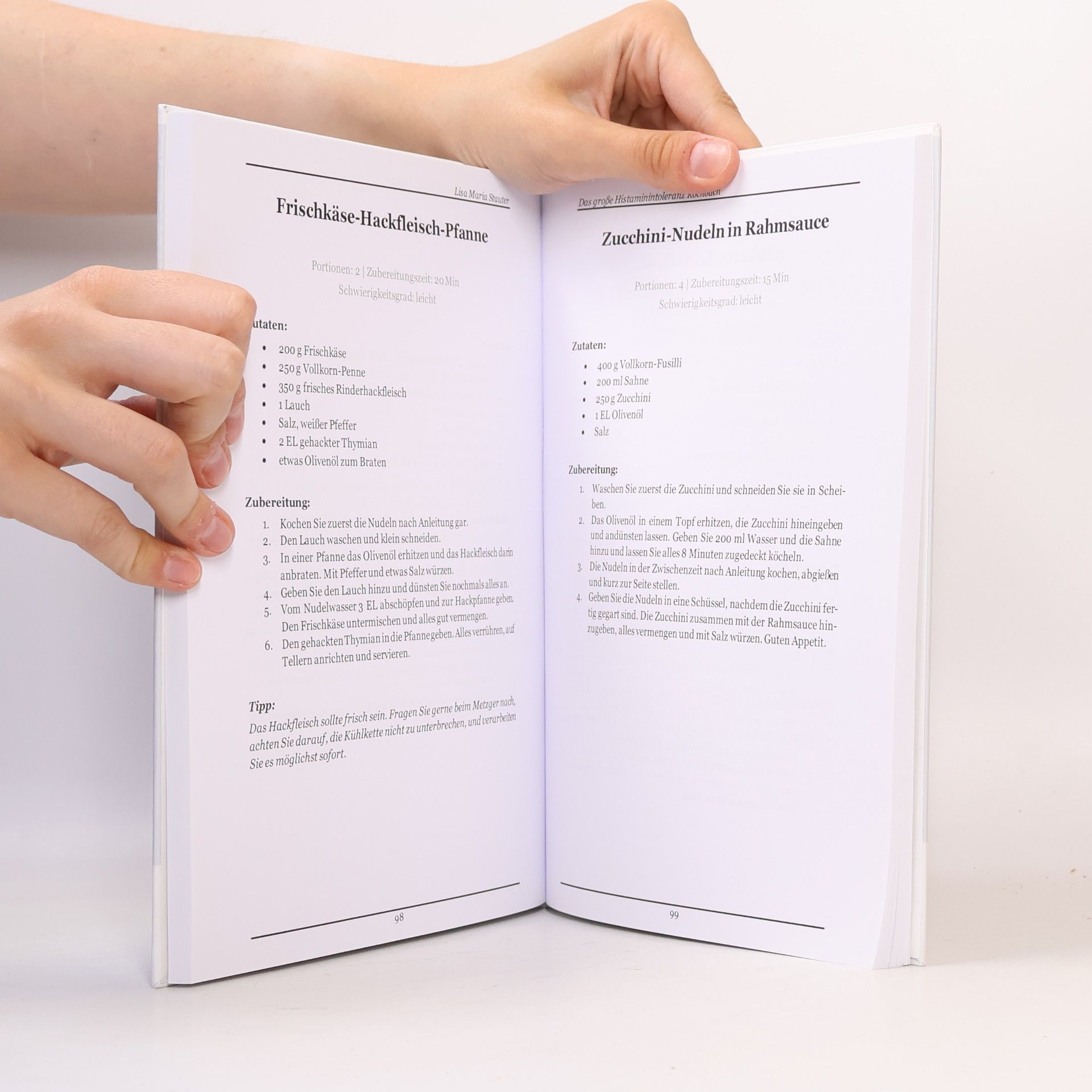 Lisa Maria Stauter Histaminintoleranz Kochbuch mit Ratgeber