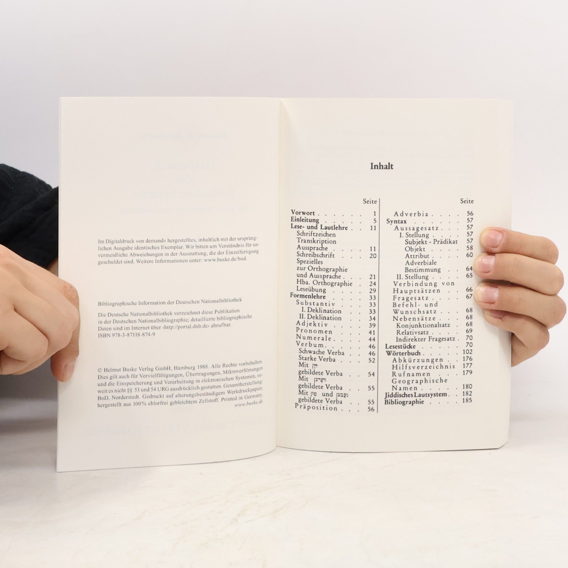 Salomo A. Birnbaum Grammatik der jiddischen Sprache