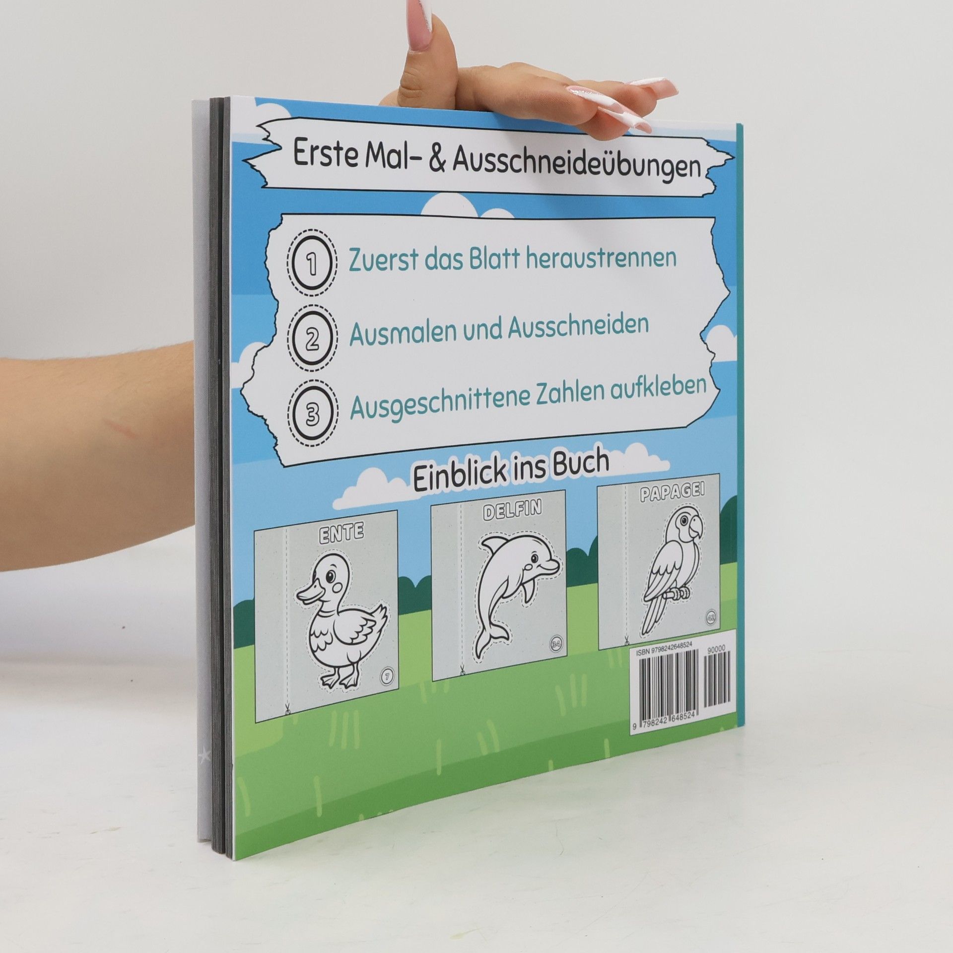 Mein erstes Mal- & Schneidebuch – Tiere – 3–5 Jahre