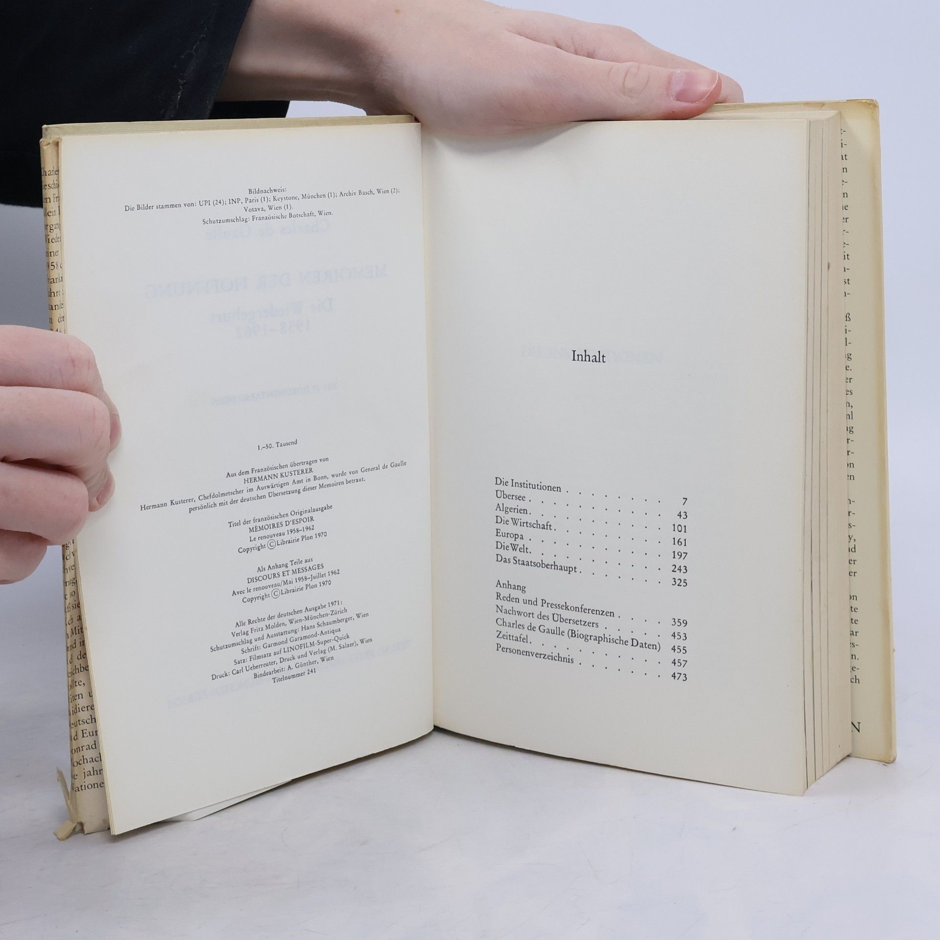 Charles de Gaulle Memoiren der Hoffnung. Die Wiedergeburt 1958-1962