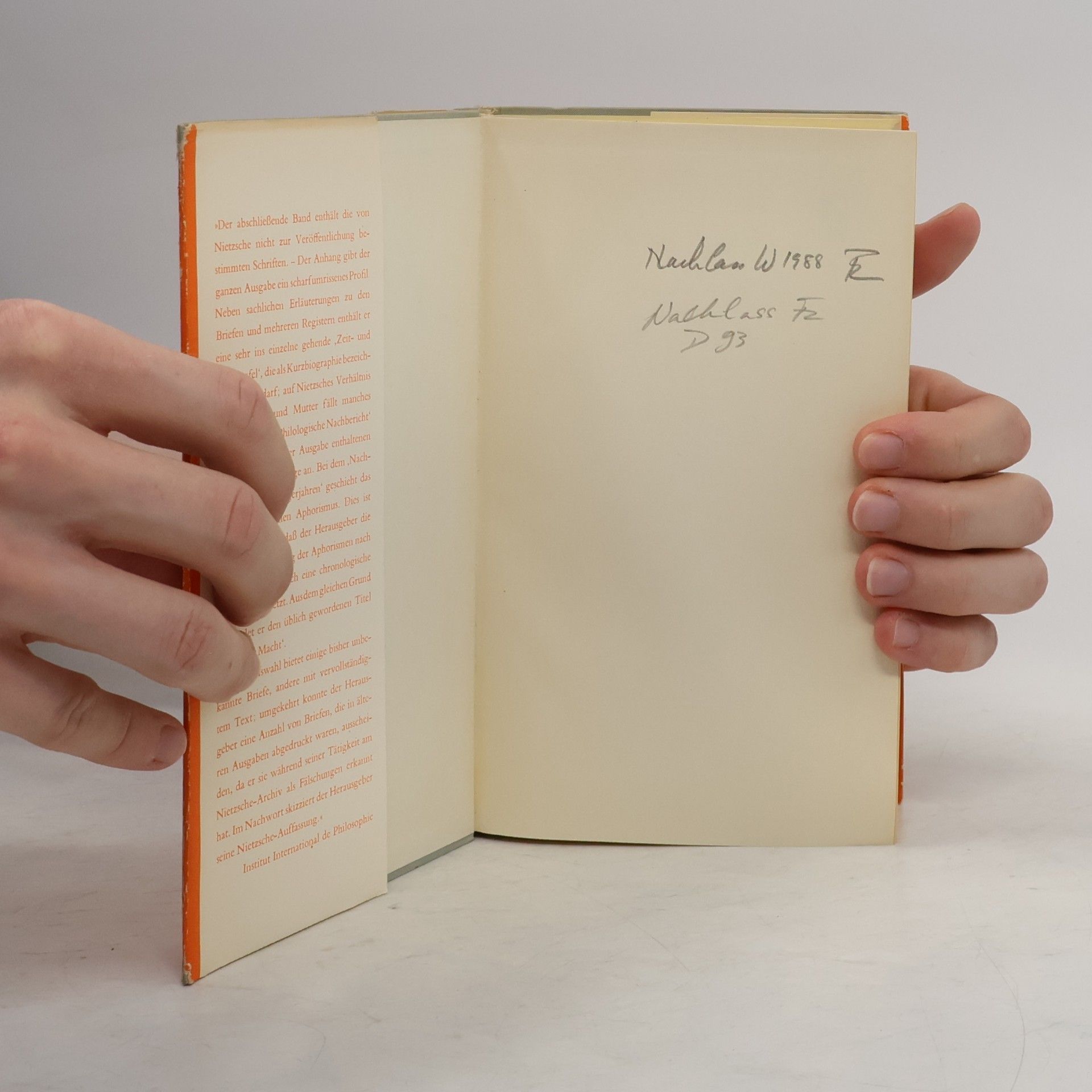Friedrich Nietzsche Werke in drei Bänden III.