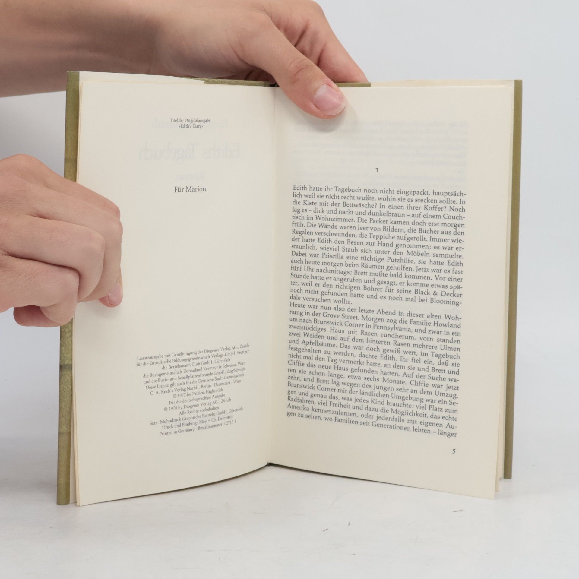 Patricia Highsmith Ediths Tagebuch