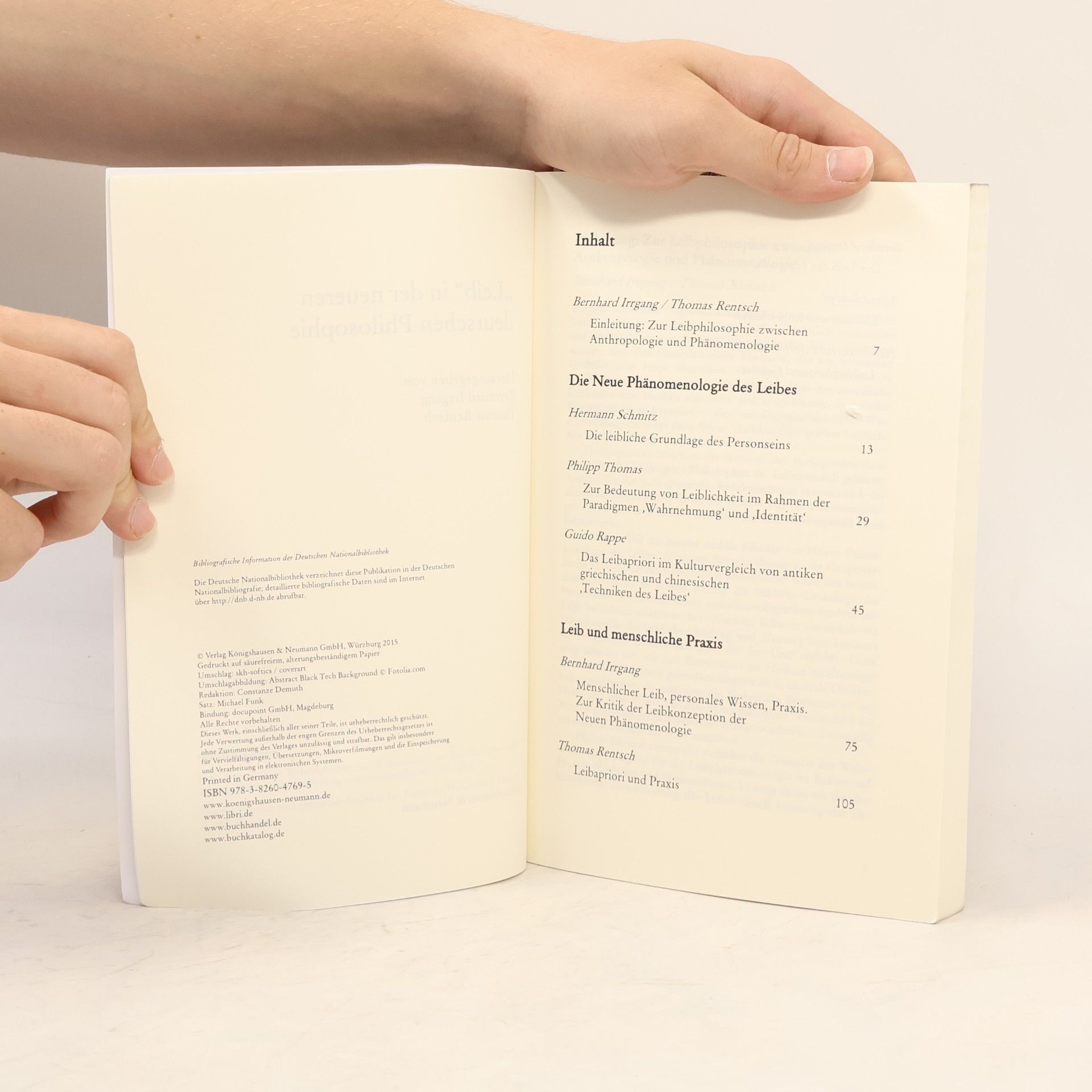 Bernhard Irrgang „Leib“ in der neueren deutschen Philosophie