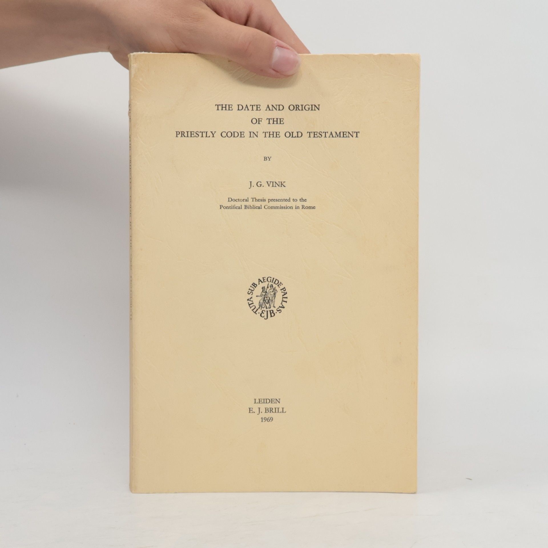 J. G. Vink The Date and Origin of The Priestly Code in The Old Testament